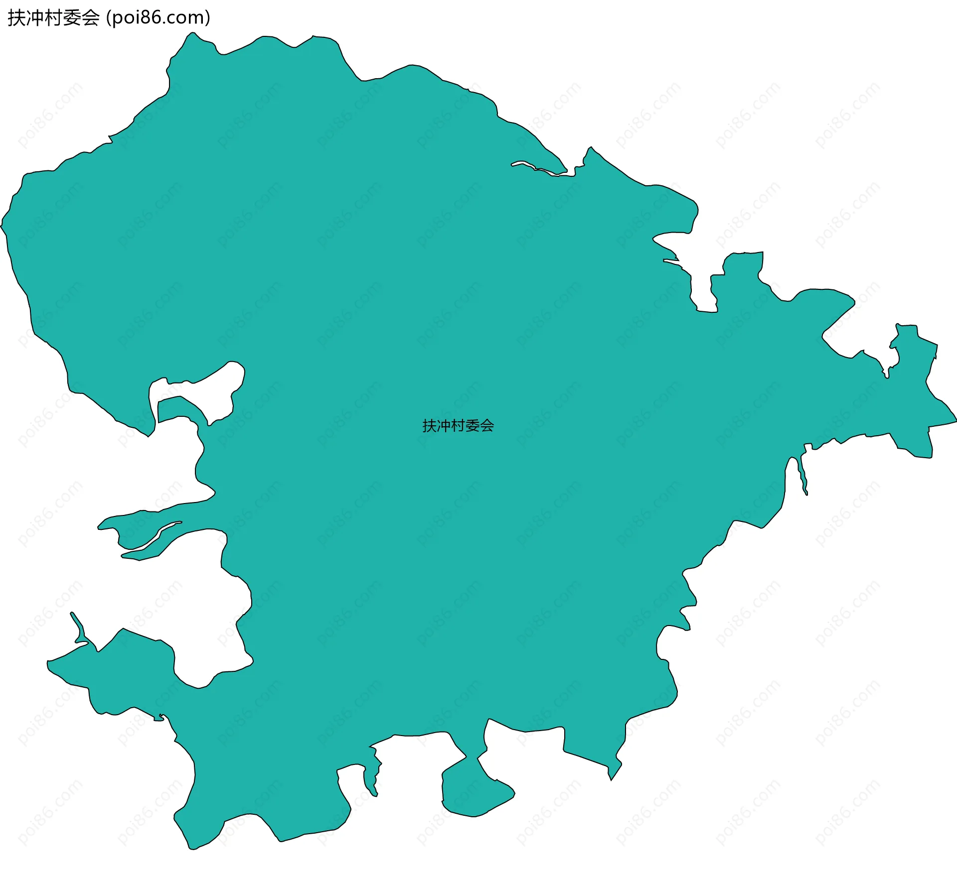 扶冲村委会边界地图