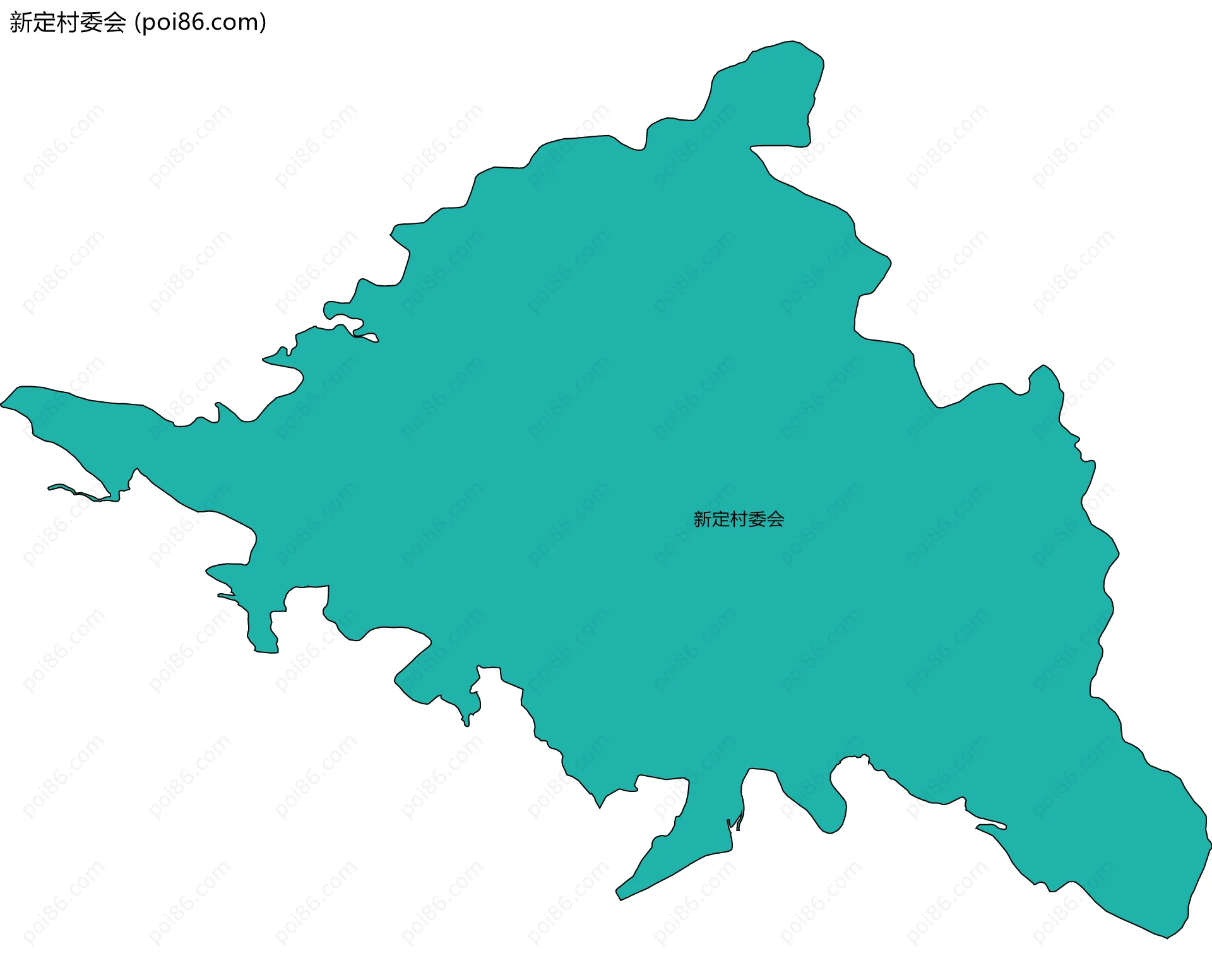 新定村委会边界地图