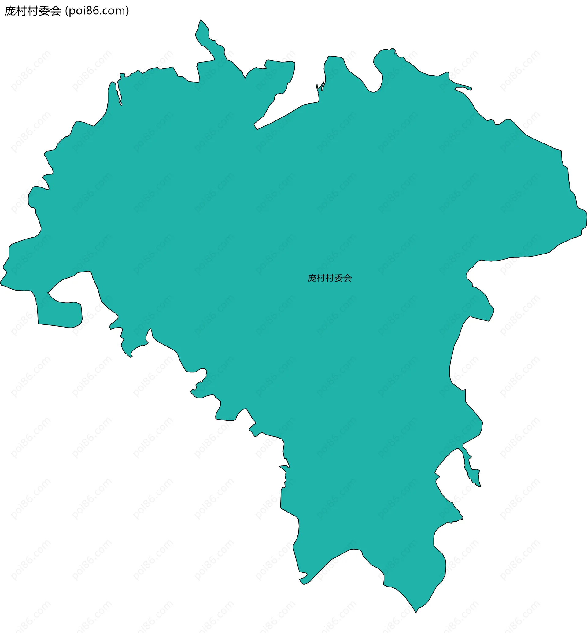 庞村村委会边界地图