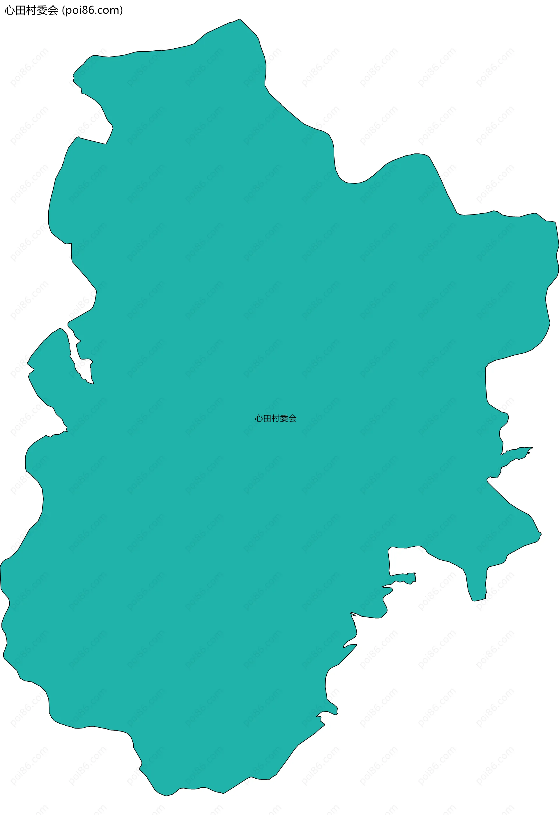 心田村委会边界地图