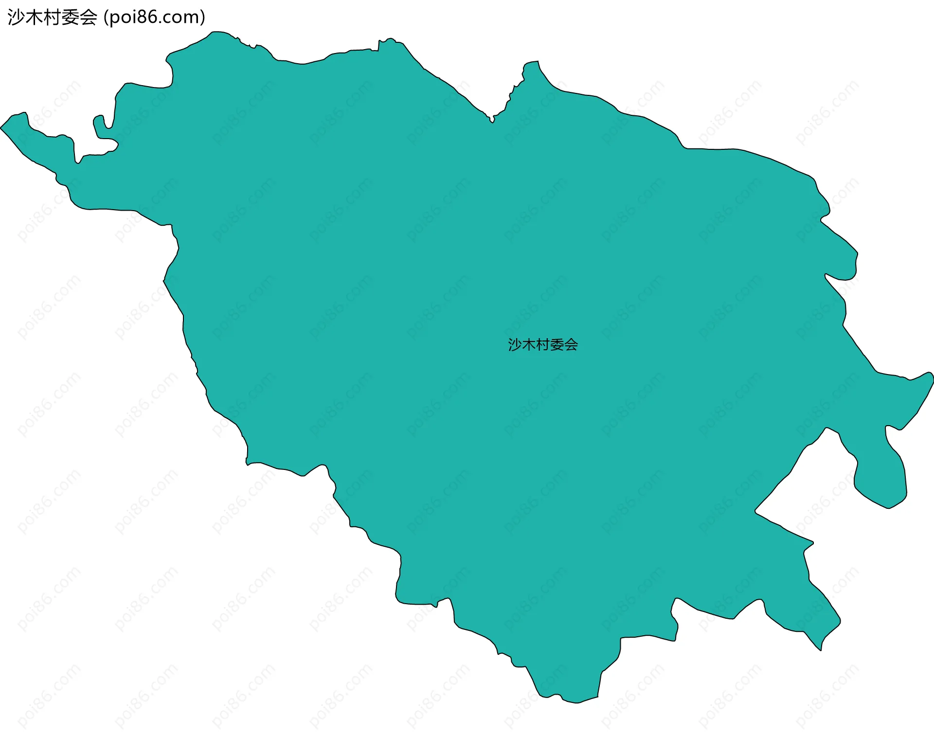 沙木村委会边界地图