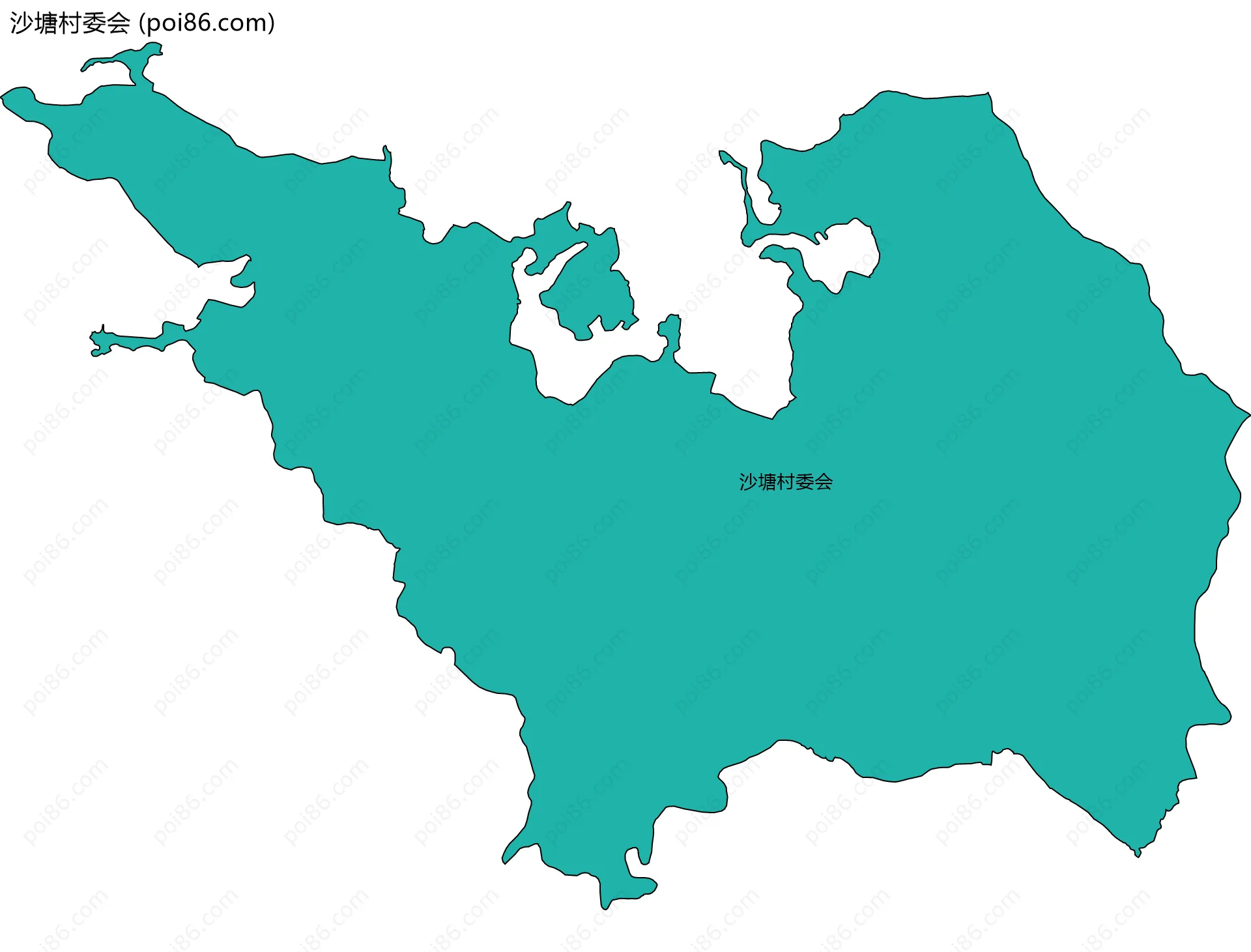 沙塘村委会边界地图