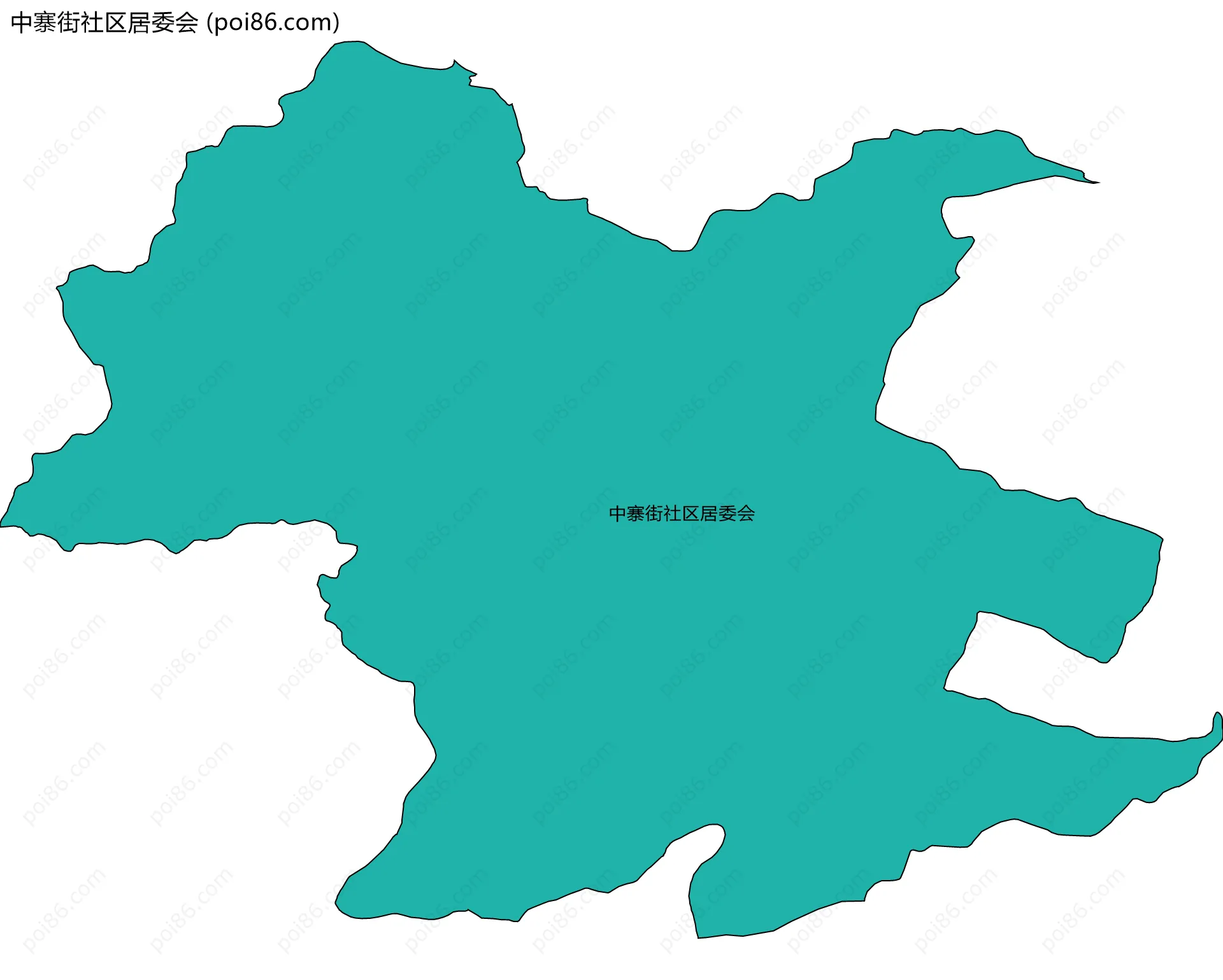 中寨街社区居委会边界地图