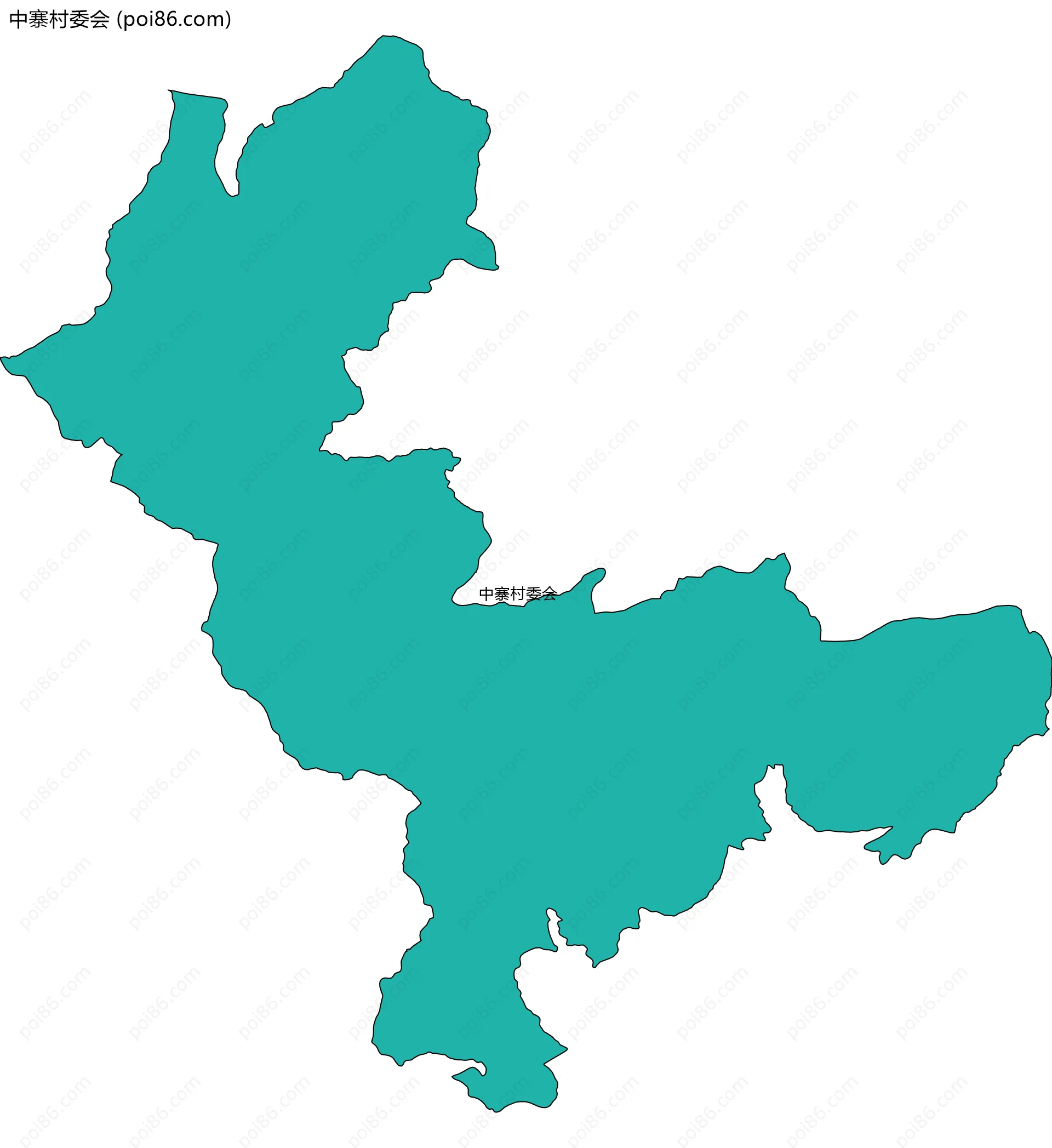 中寨村委会边界地图