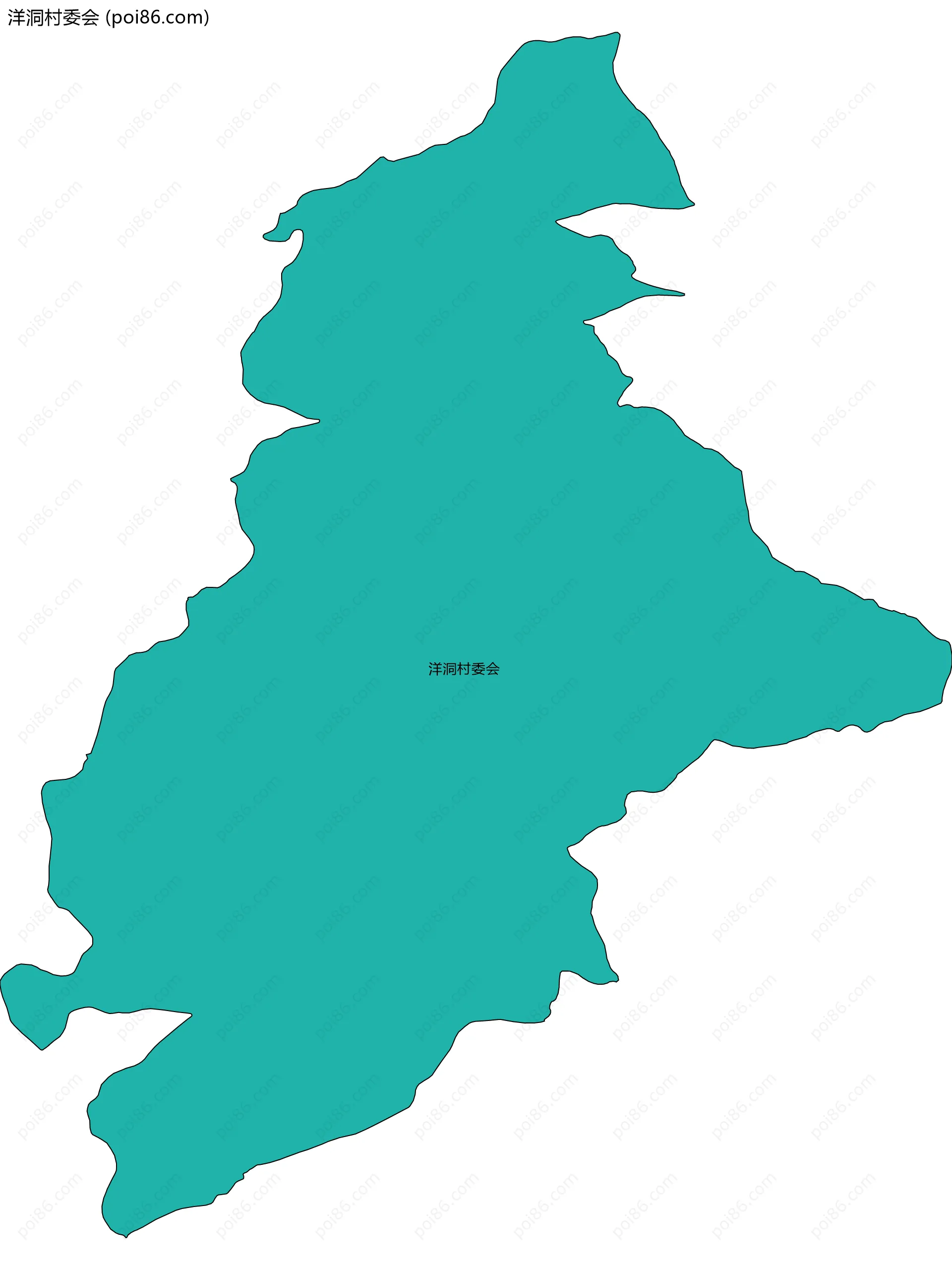 洋洞村委会边界地图