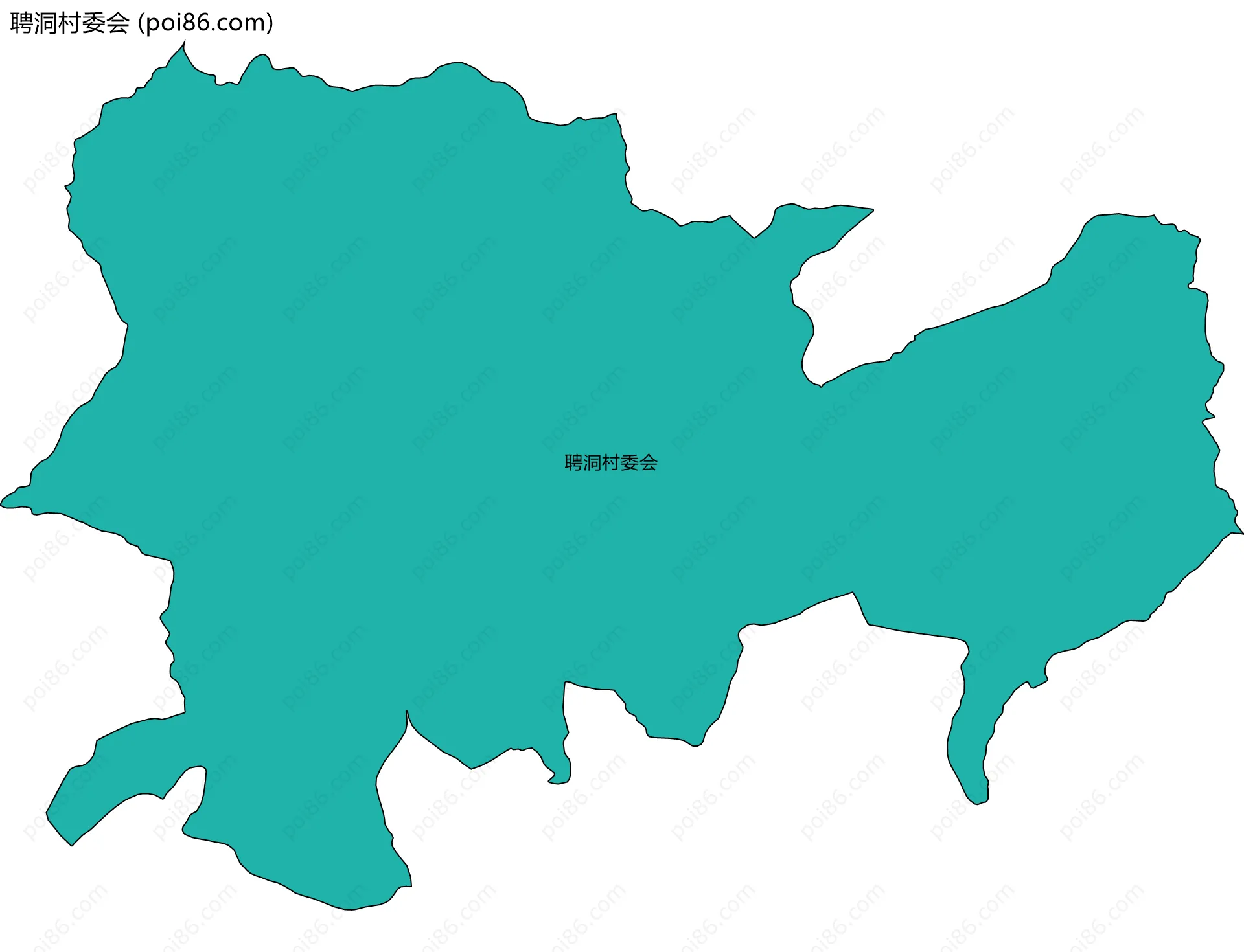 聘洞村委会边界地图