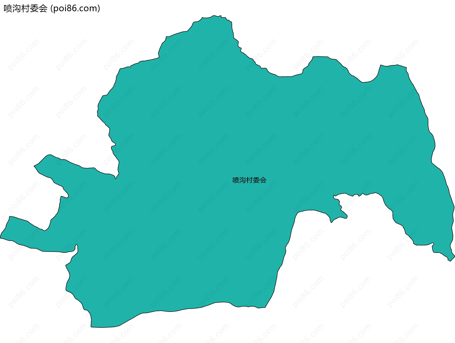 喷沟村委会边界地图