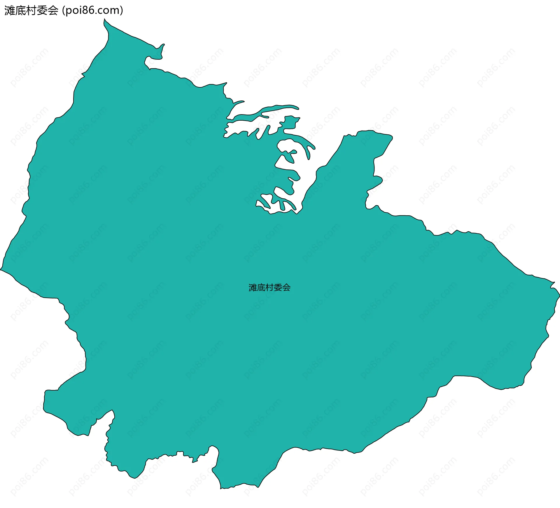 滩底村委会边界地图