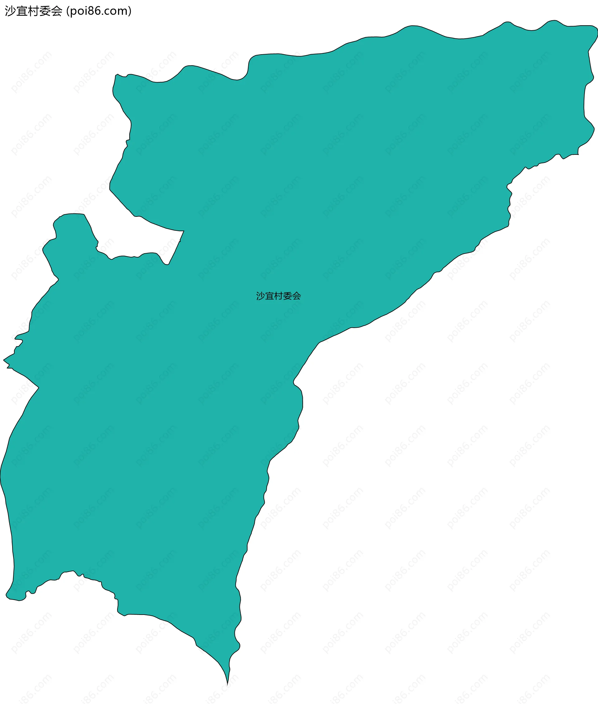 沙宜村委会边界地图