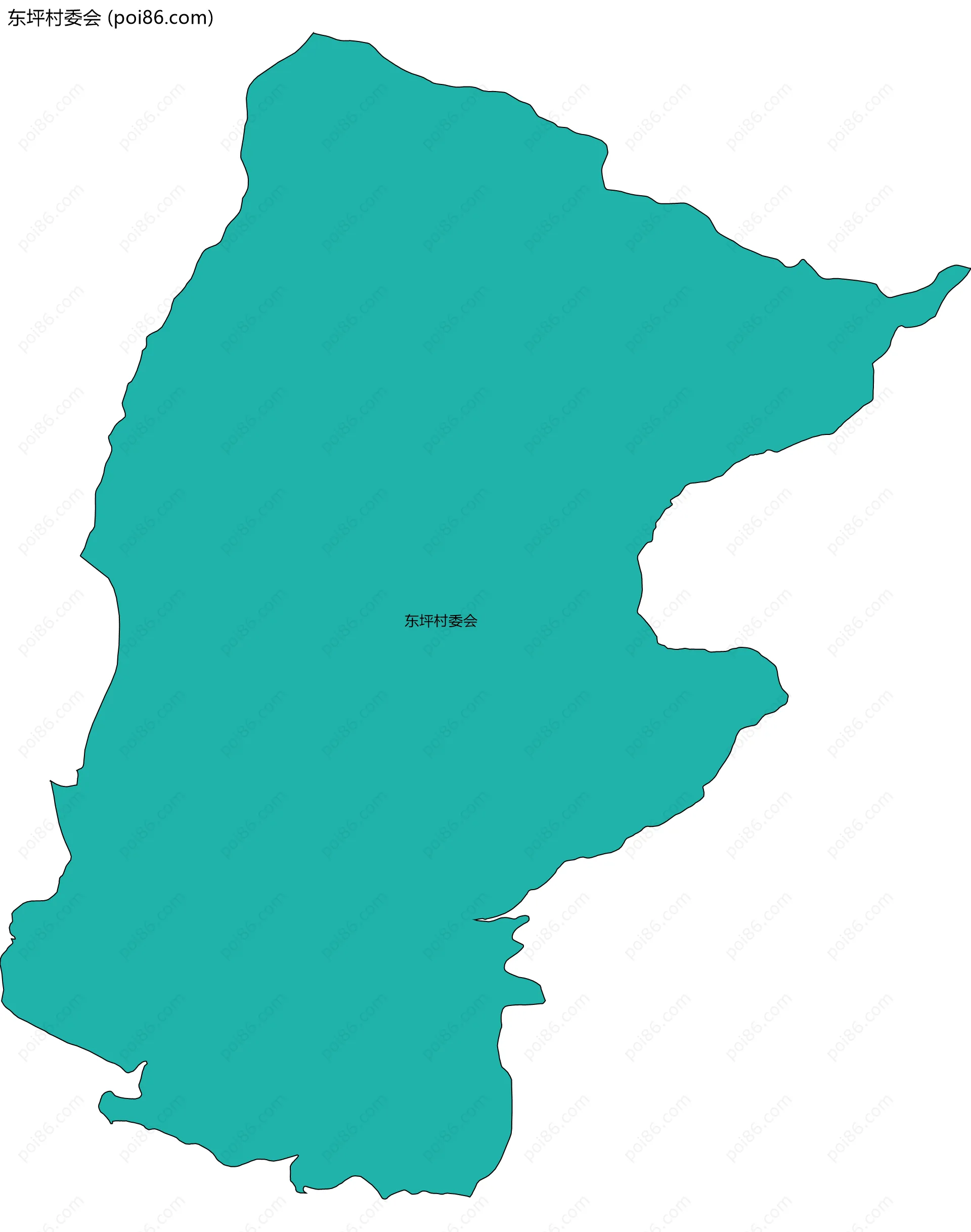 东坪村委会边界地图