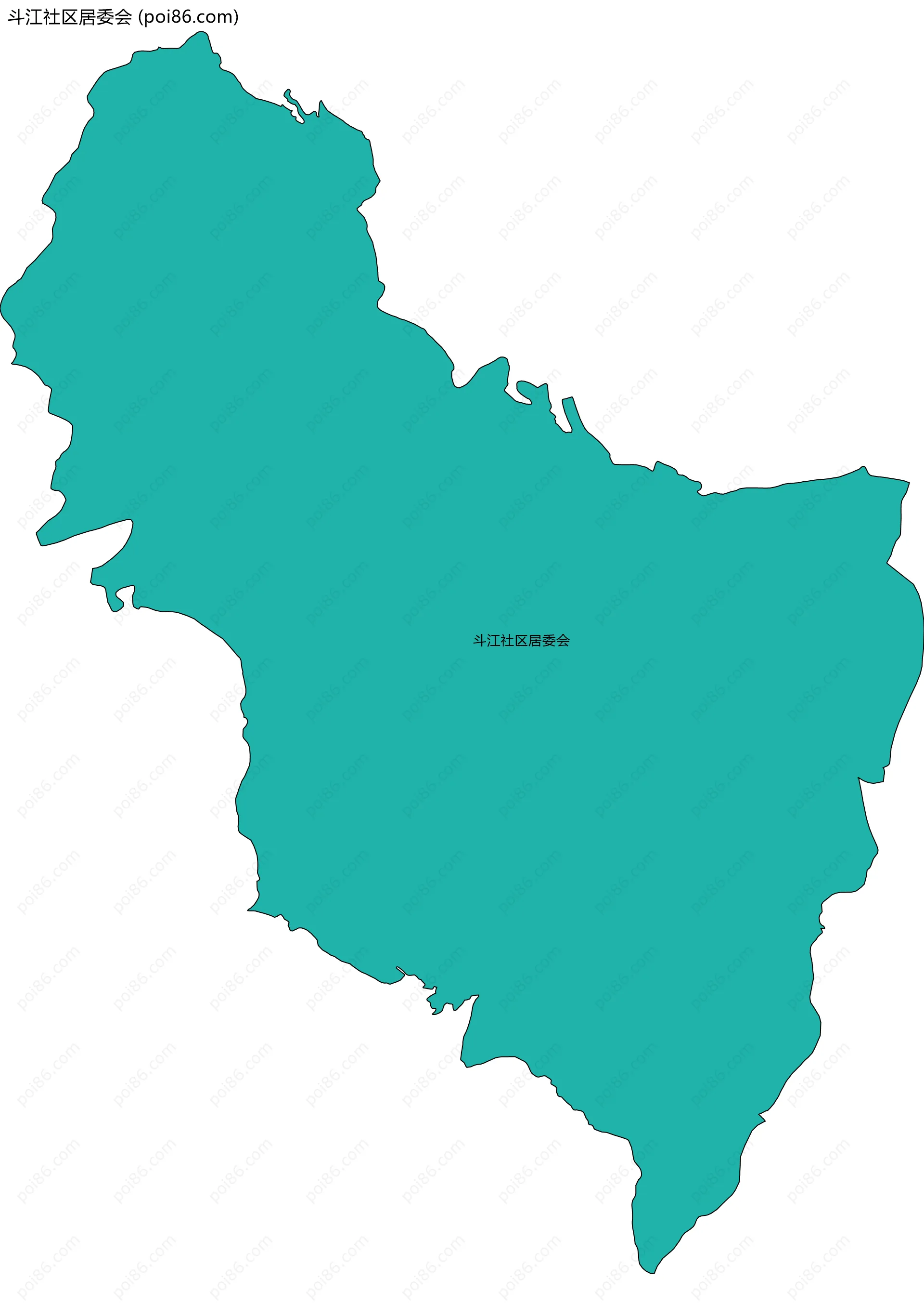 斗江社区居委会边界地图