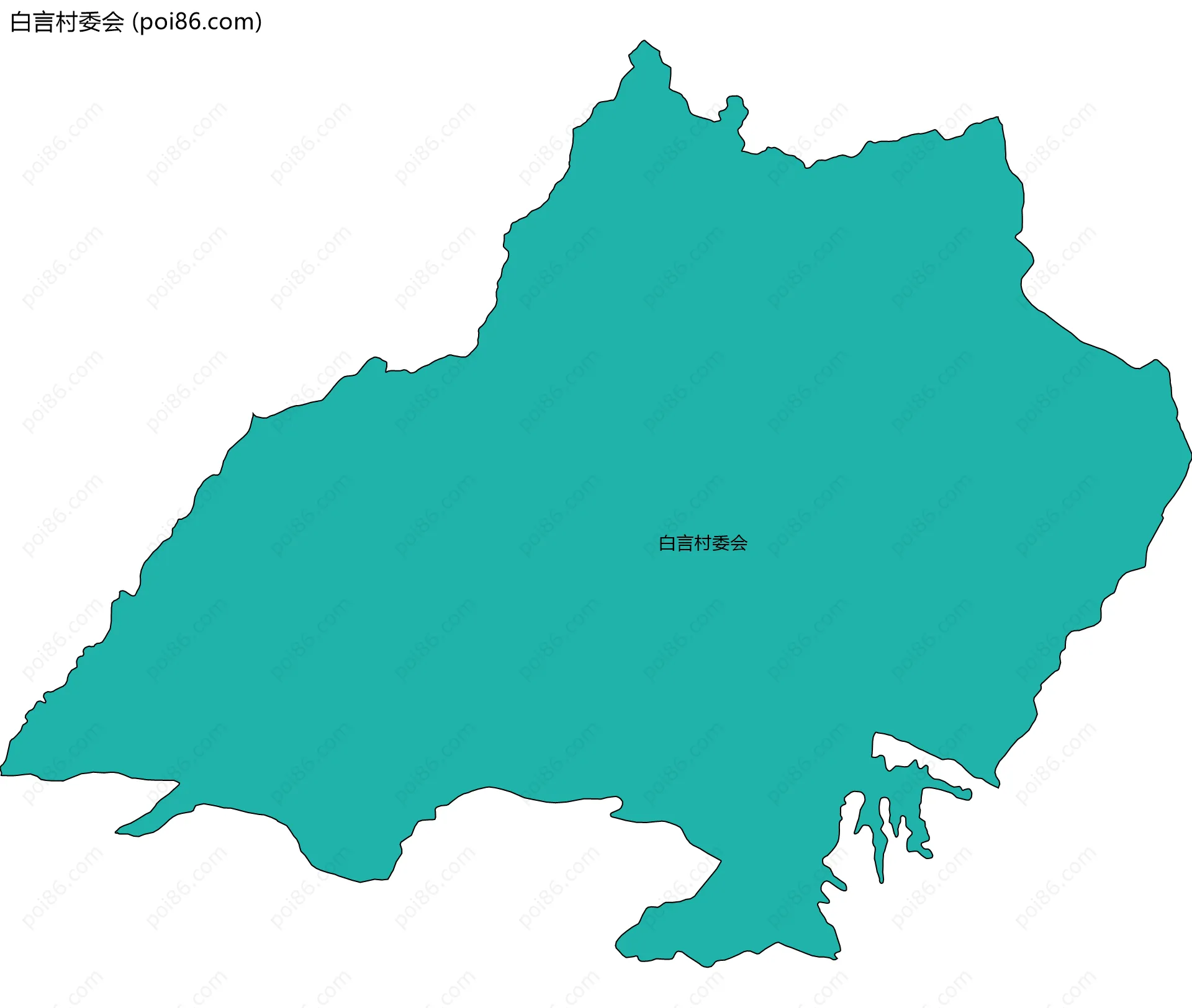 白言村委会边界地图