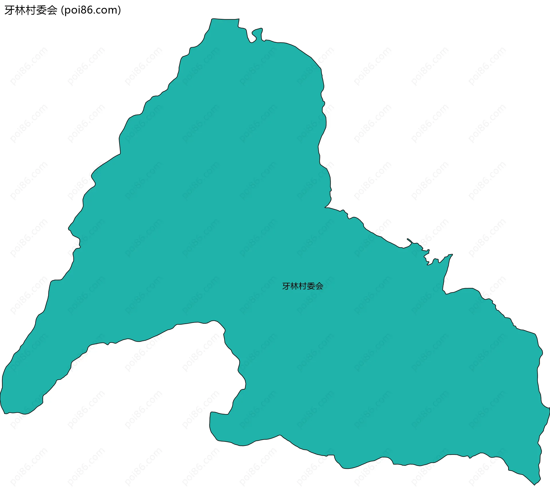 牙林村委会边界地图