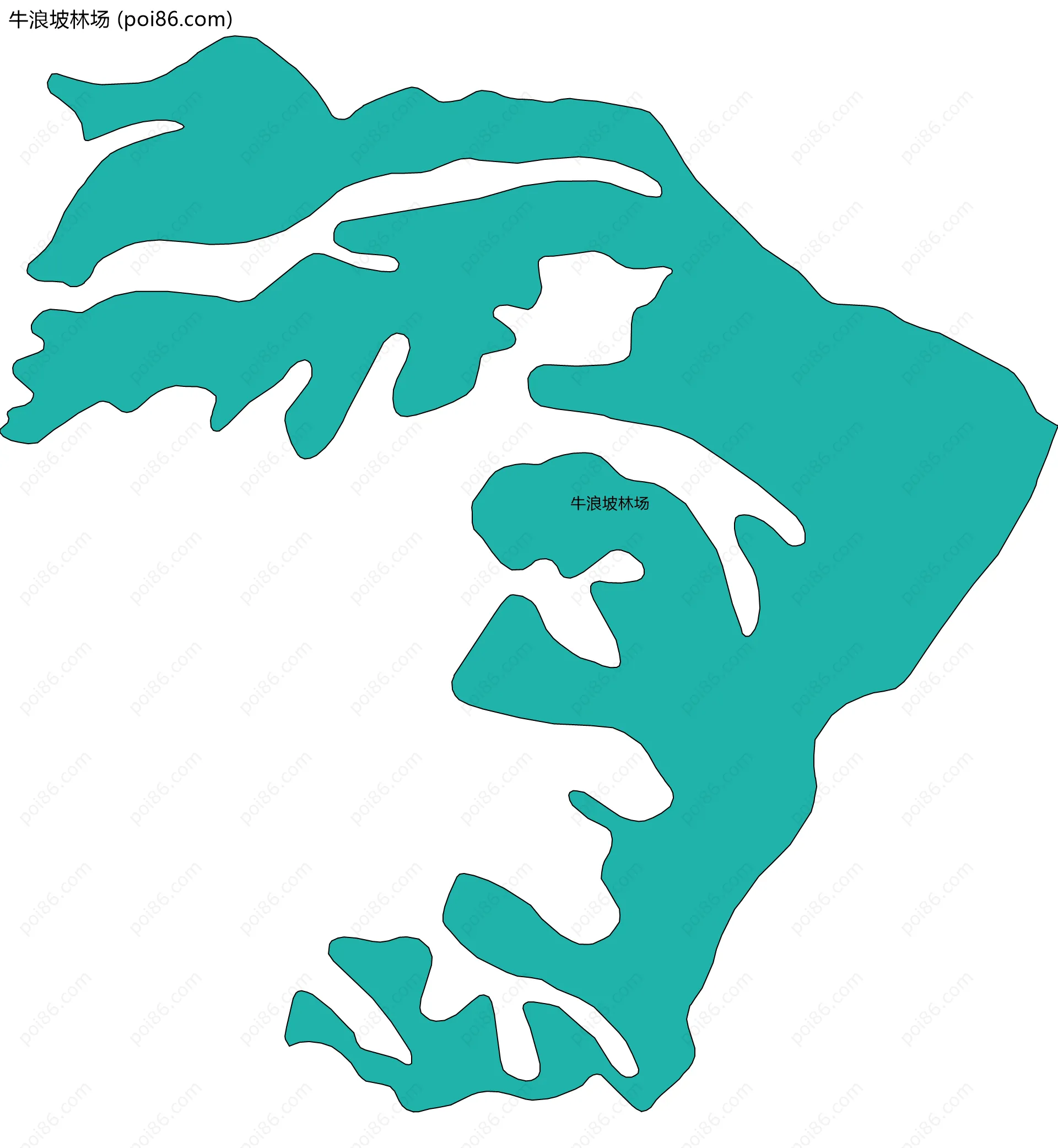 牛浪坡林场边界地图