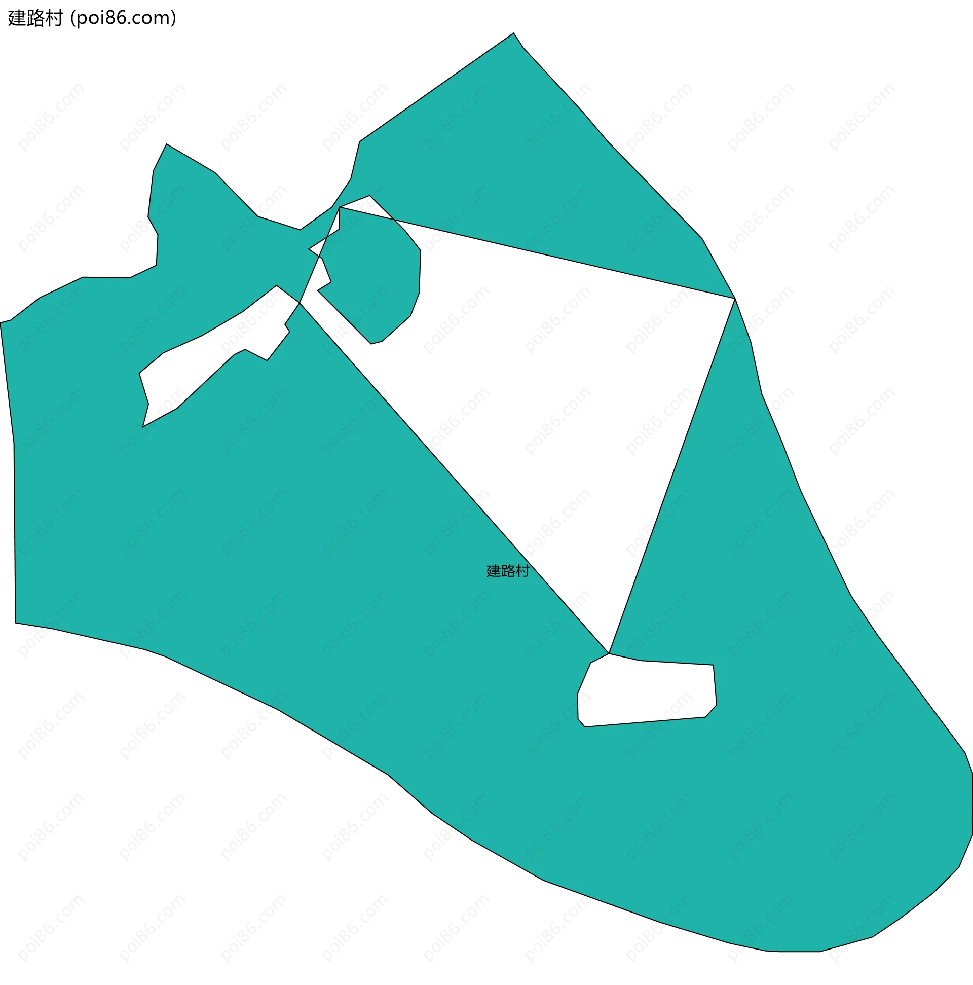 建路村边界地图