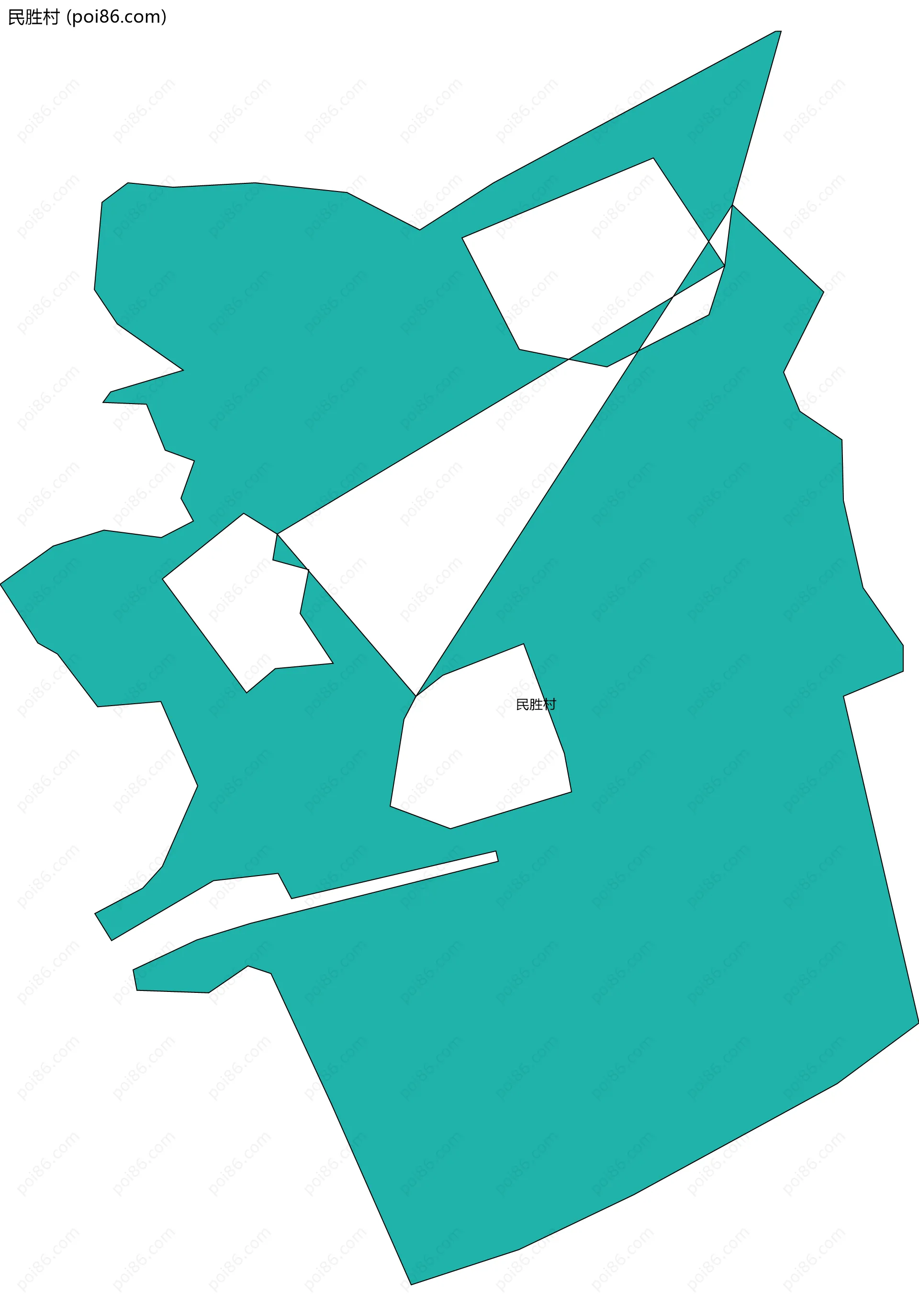 民胜村边界地图