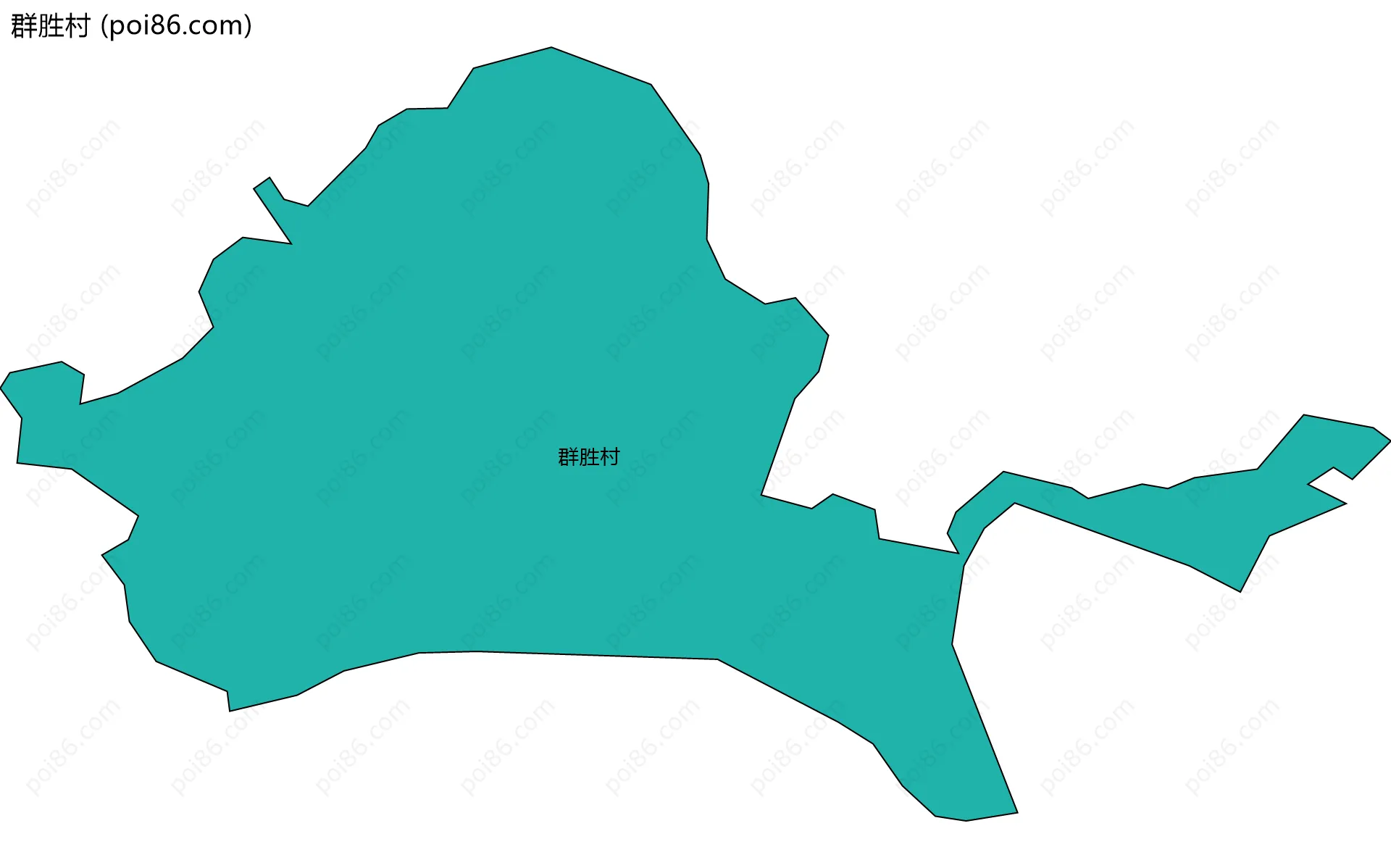 群胜村边界地图