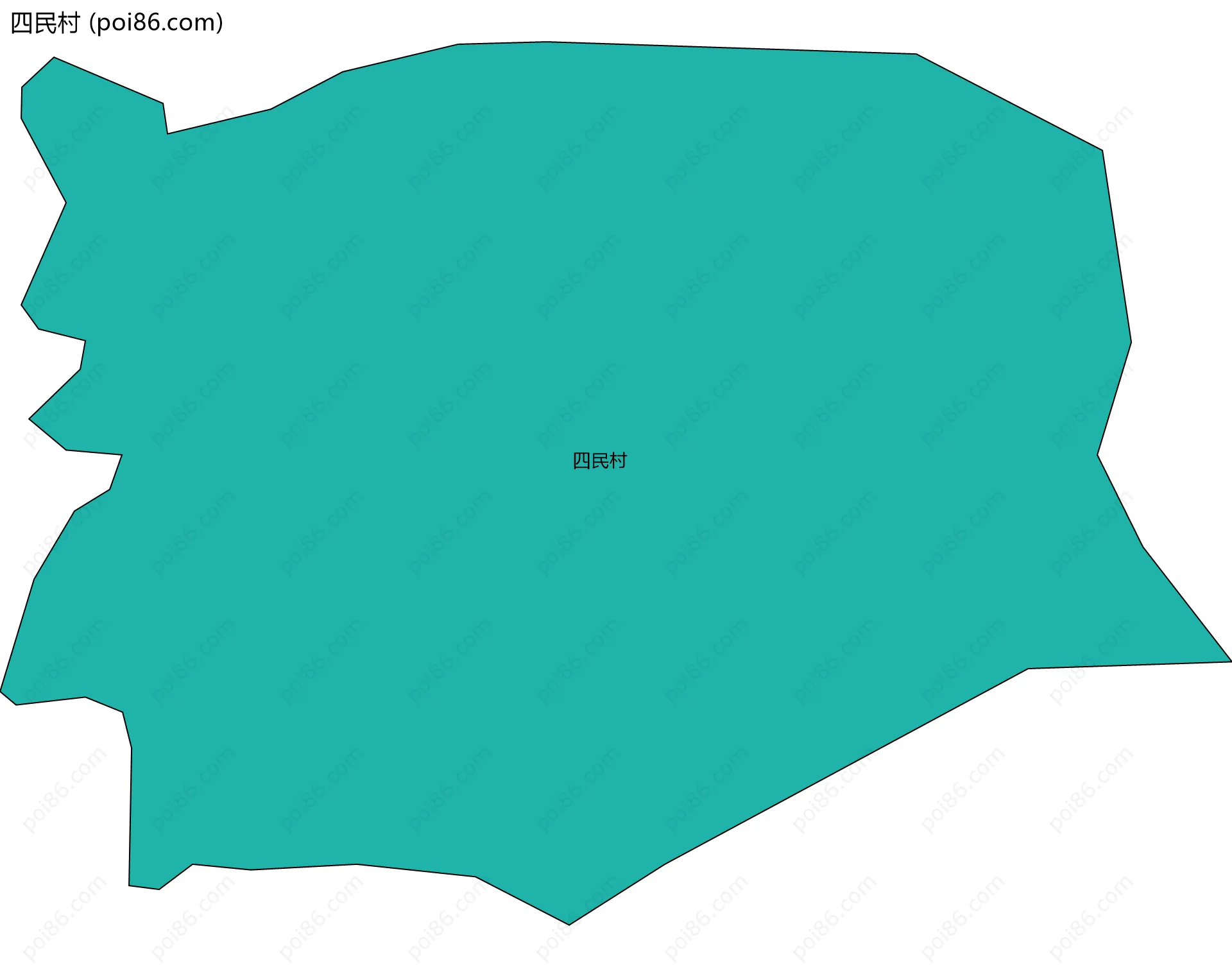 四民村边界地图