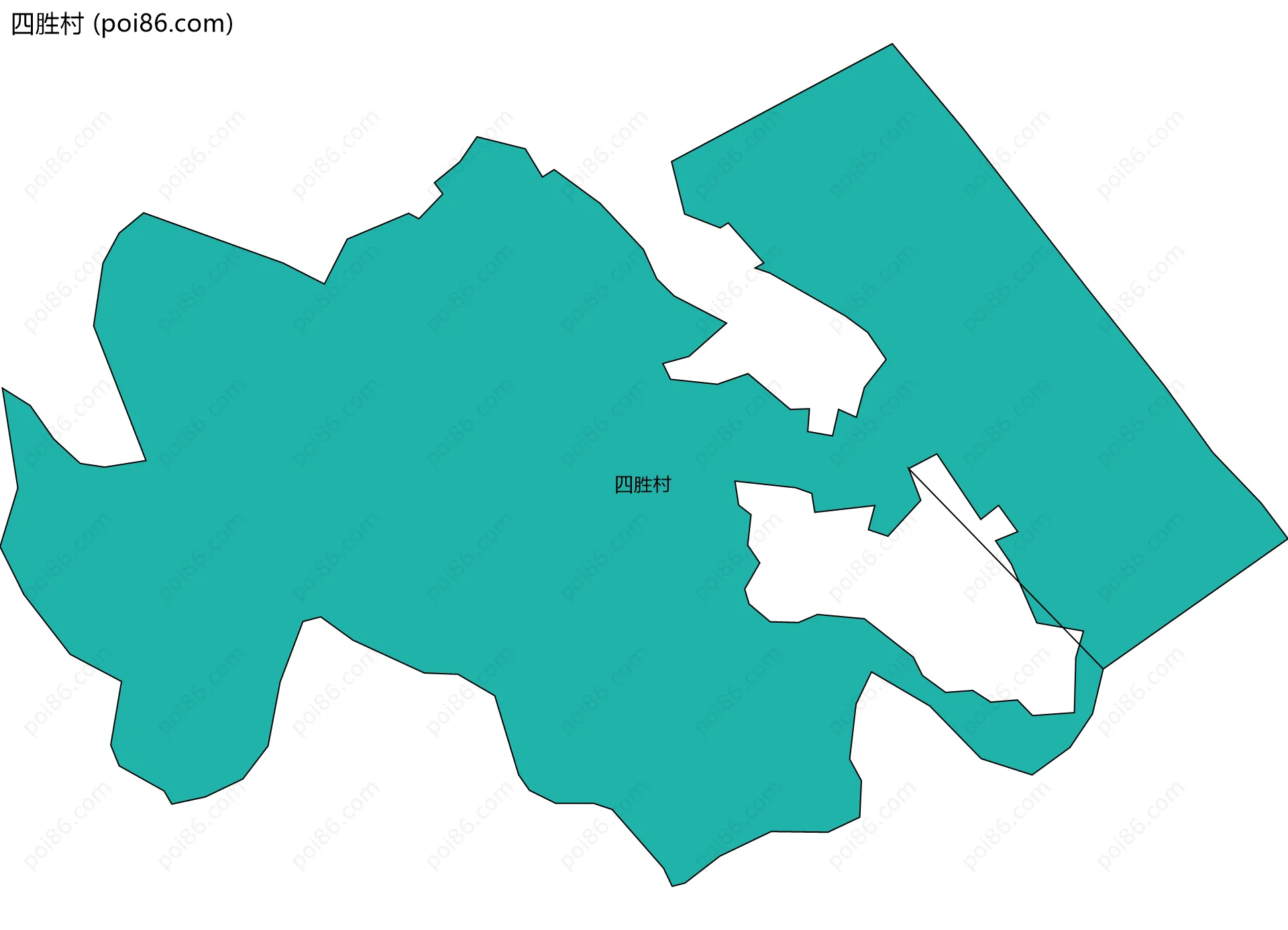 四胜村边界地图