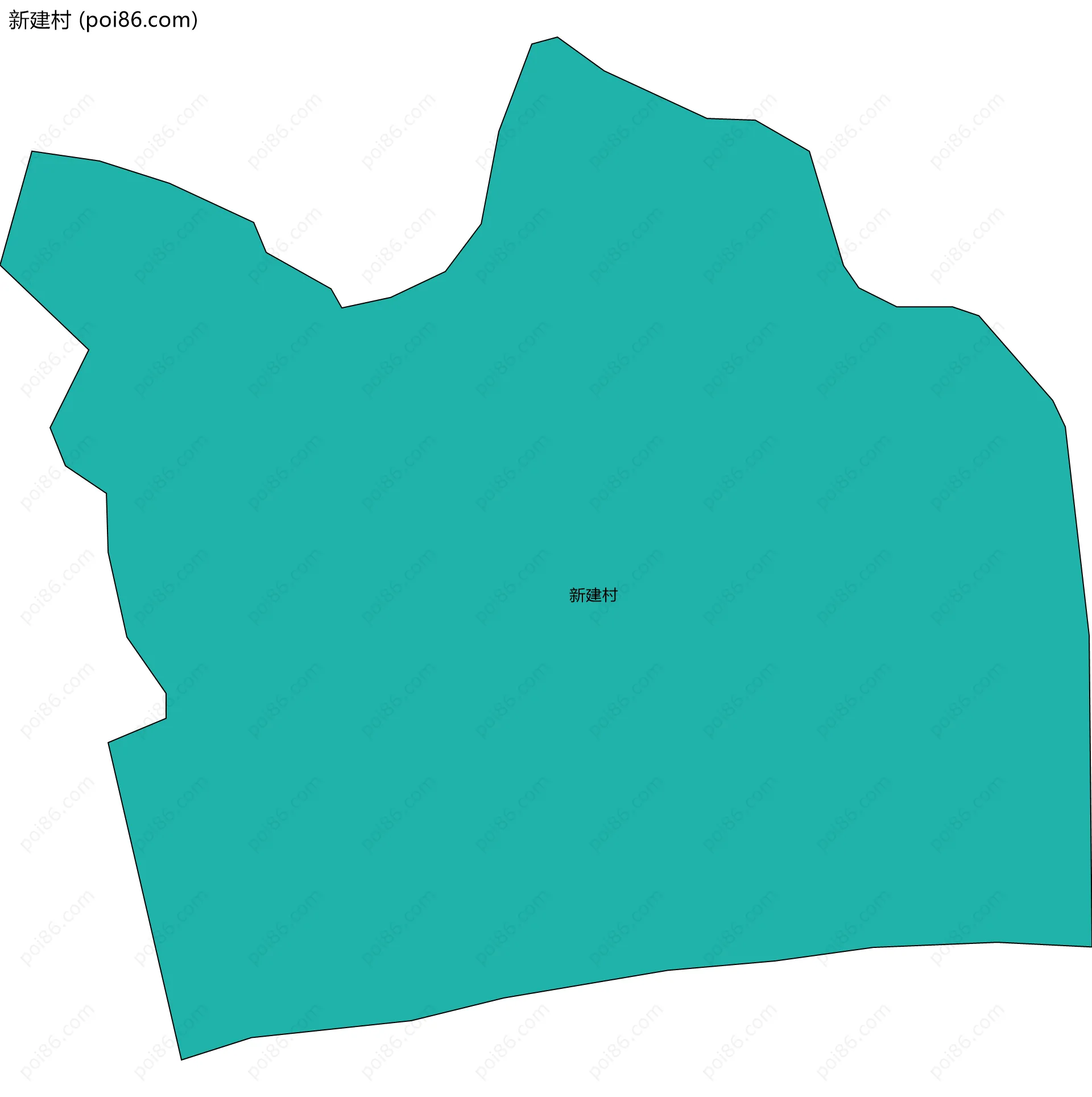 新建村边界地图