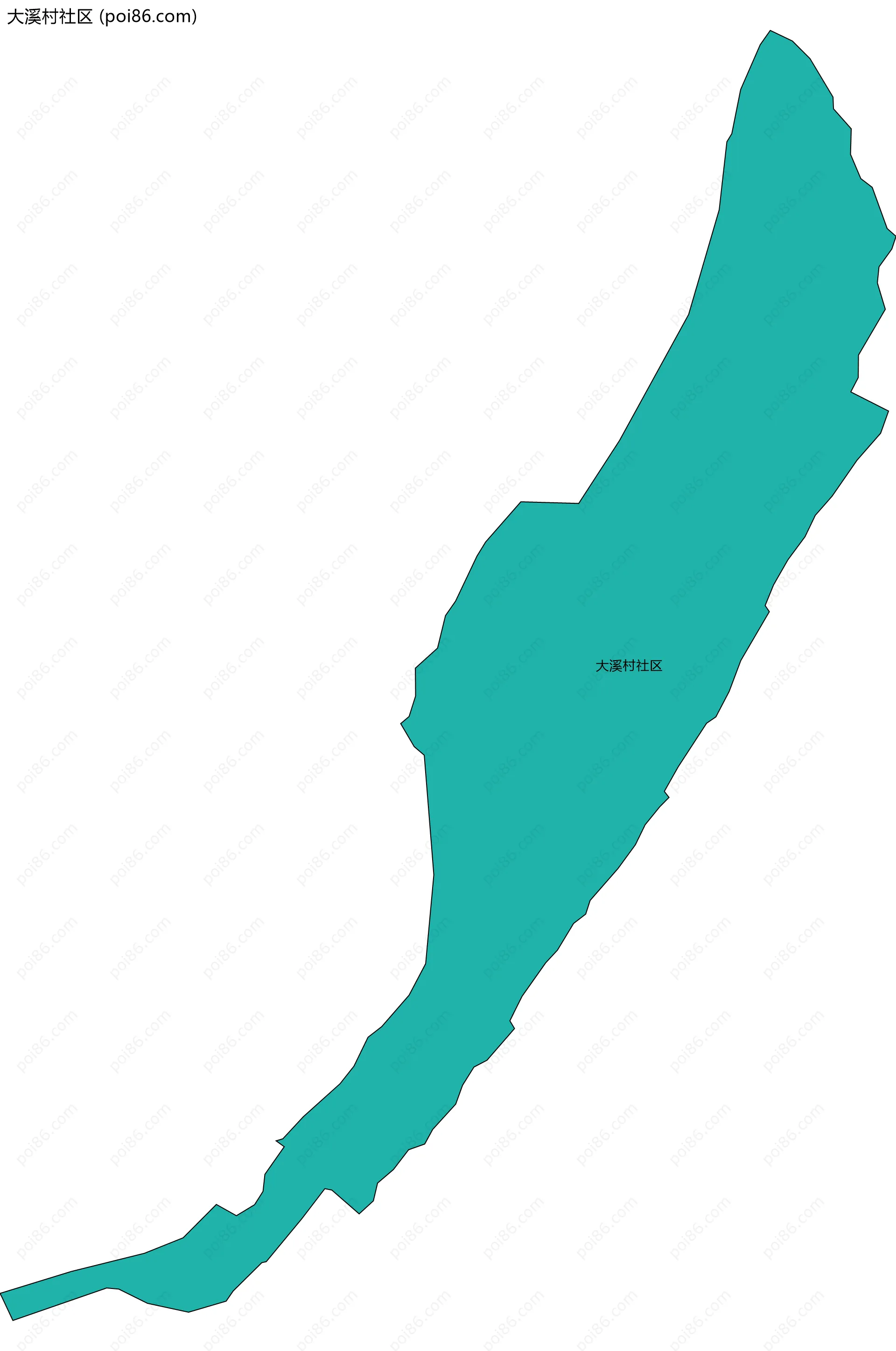 大溪村社区边界地图