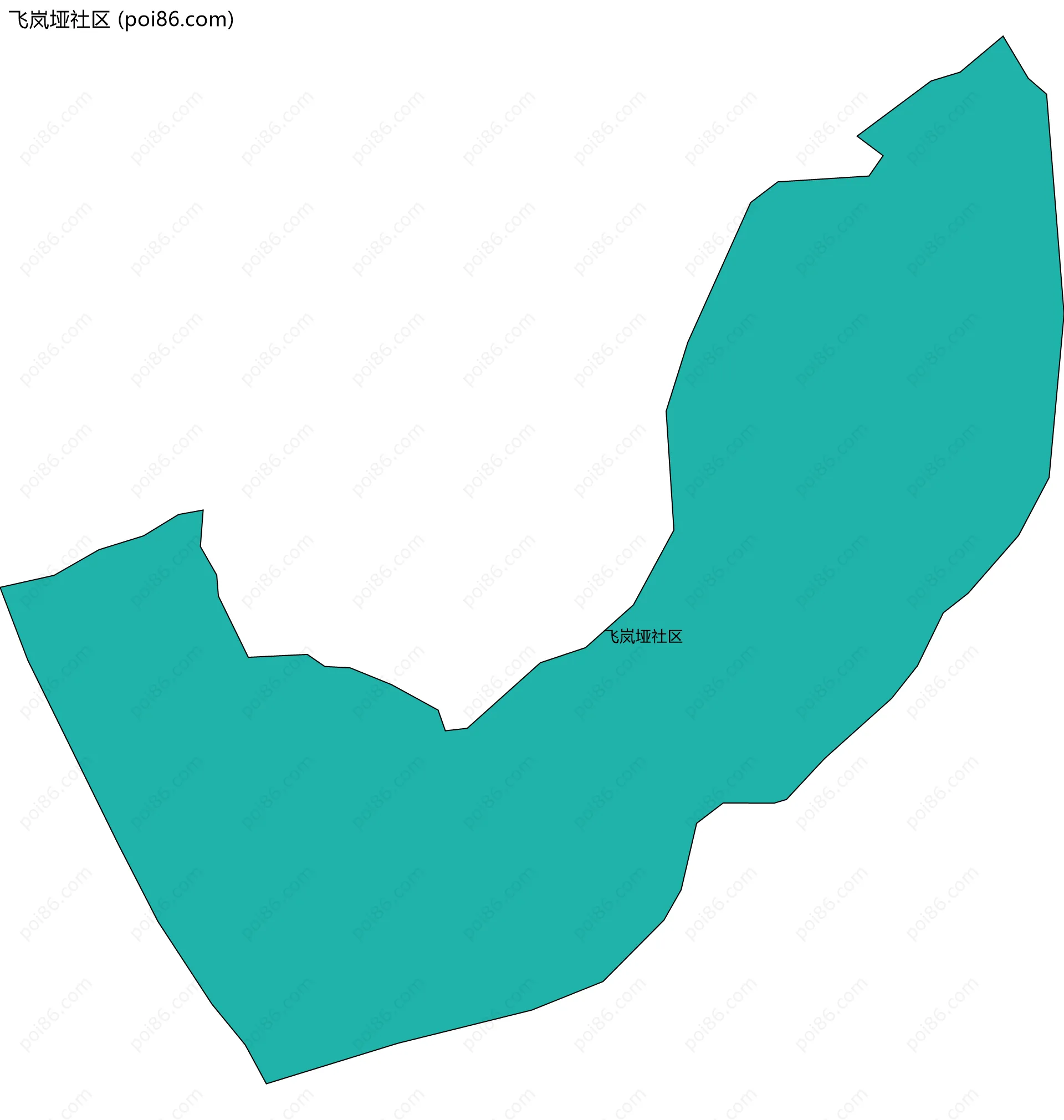 飞岚垭社区边界地图