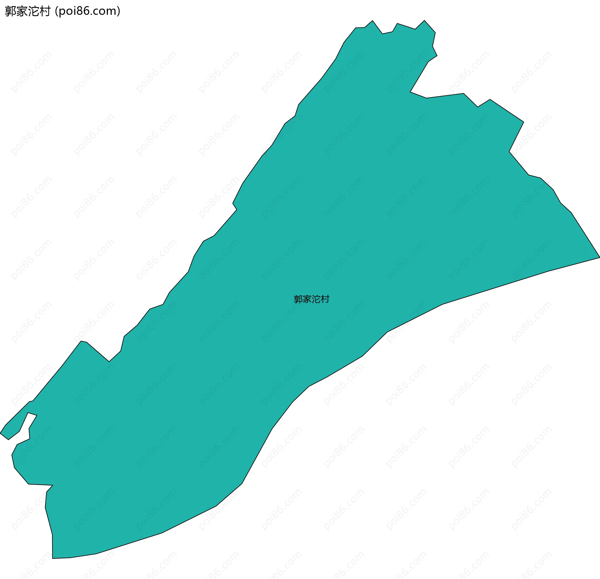 郭家沱村边界地图