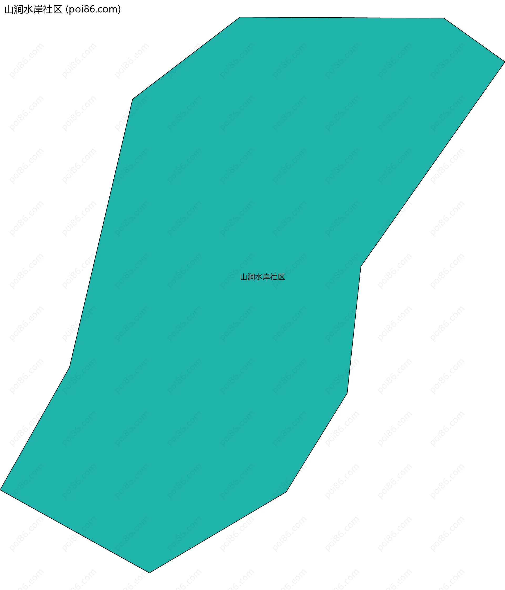 山涧水岸社区边界地图