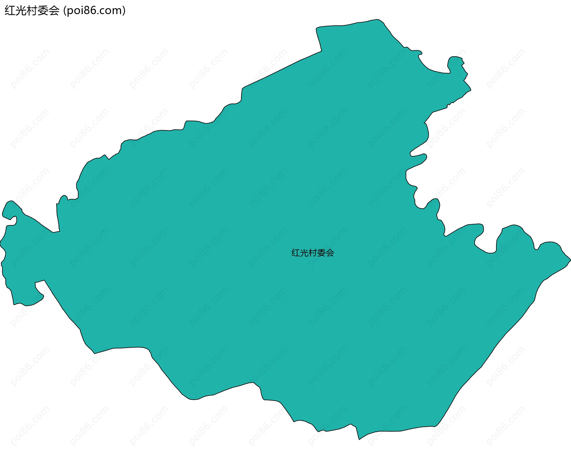 红光村委会边界地图