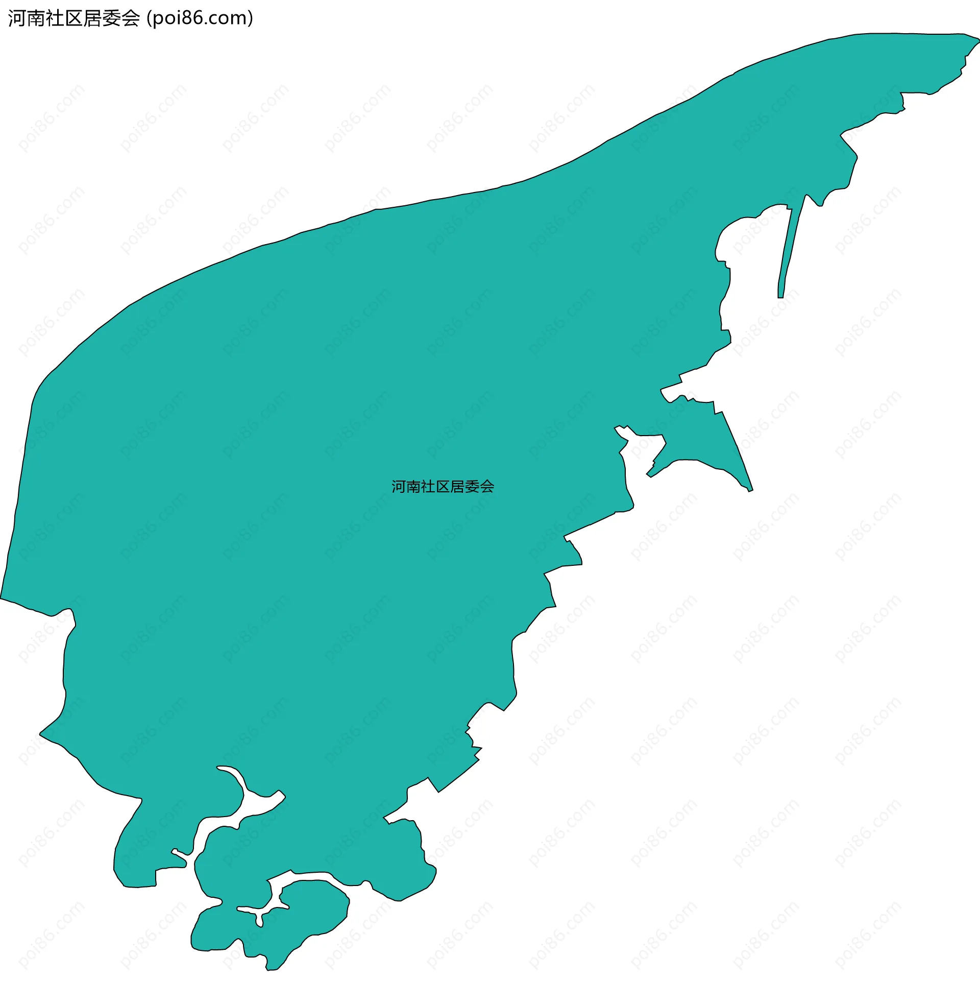 河南社区居委会边界地图