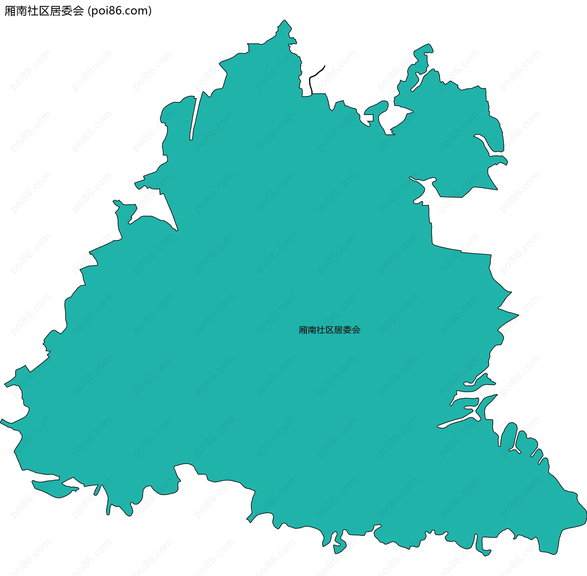 厢南社区居委会边界地图