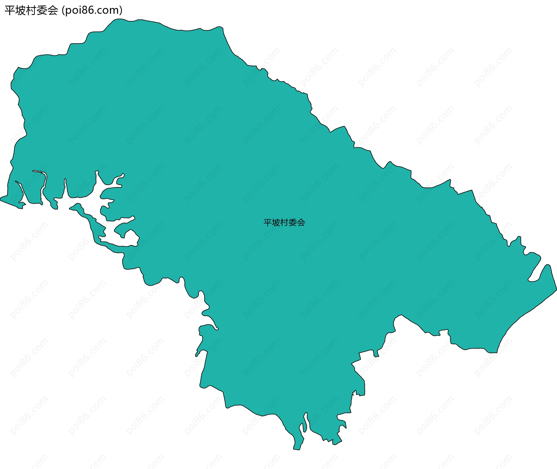 平坡村委会边界地图