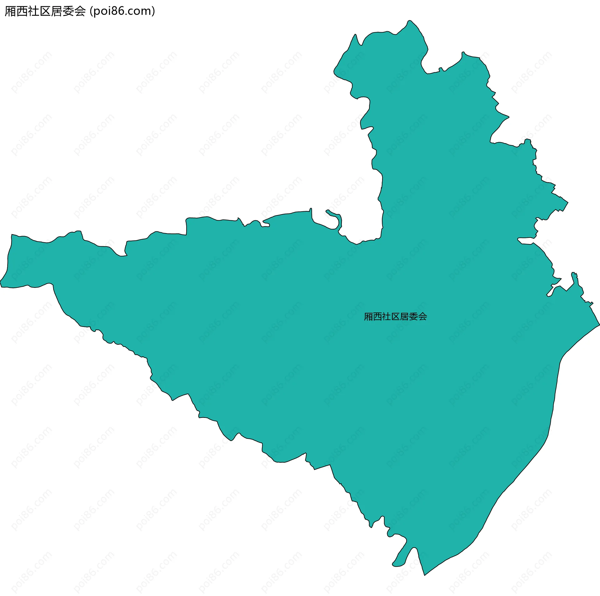 厢西社区居委会边界地图