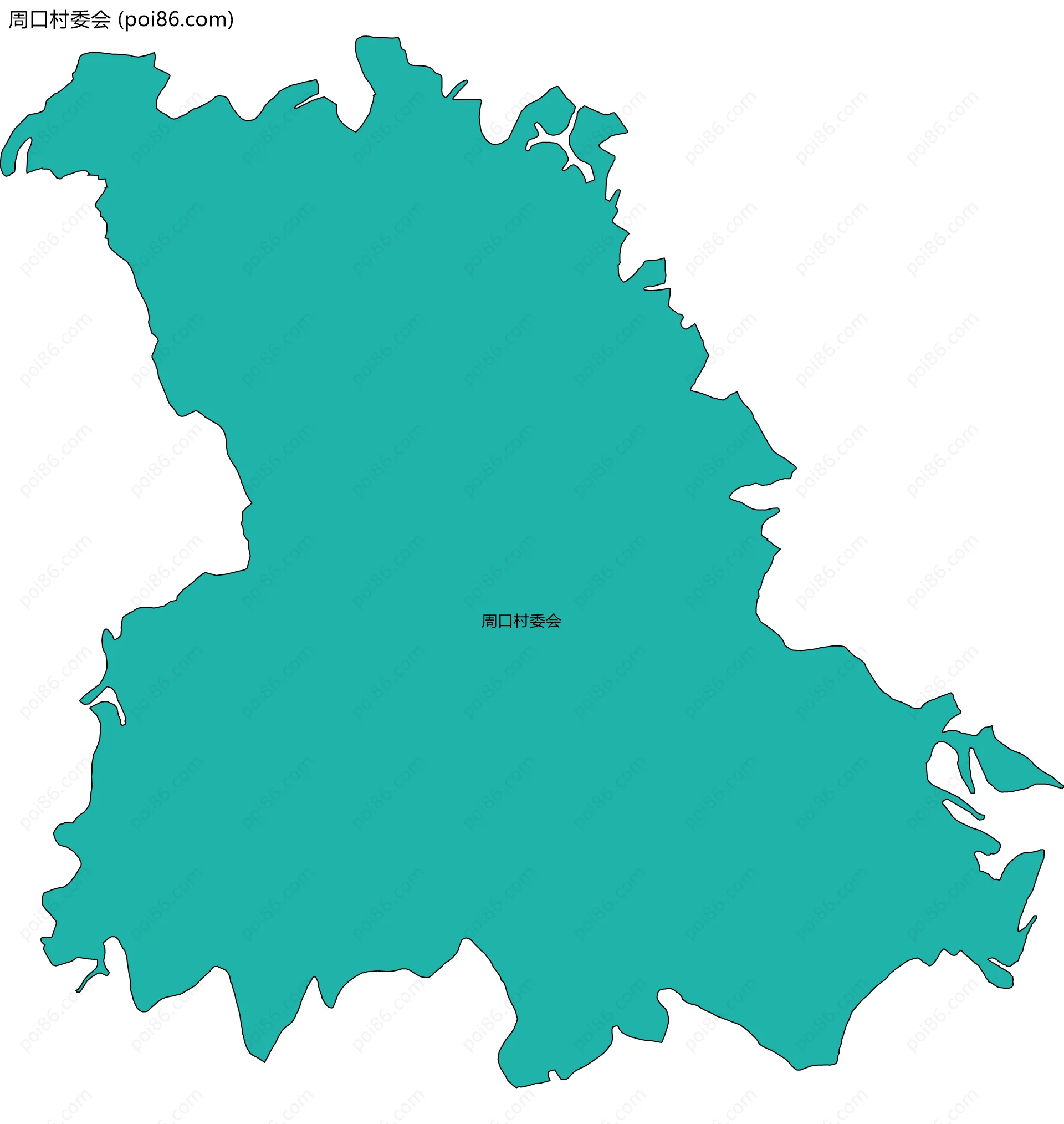 周口村委会边界地图