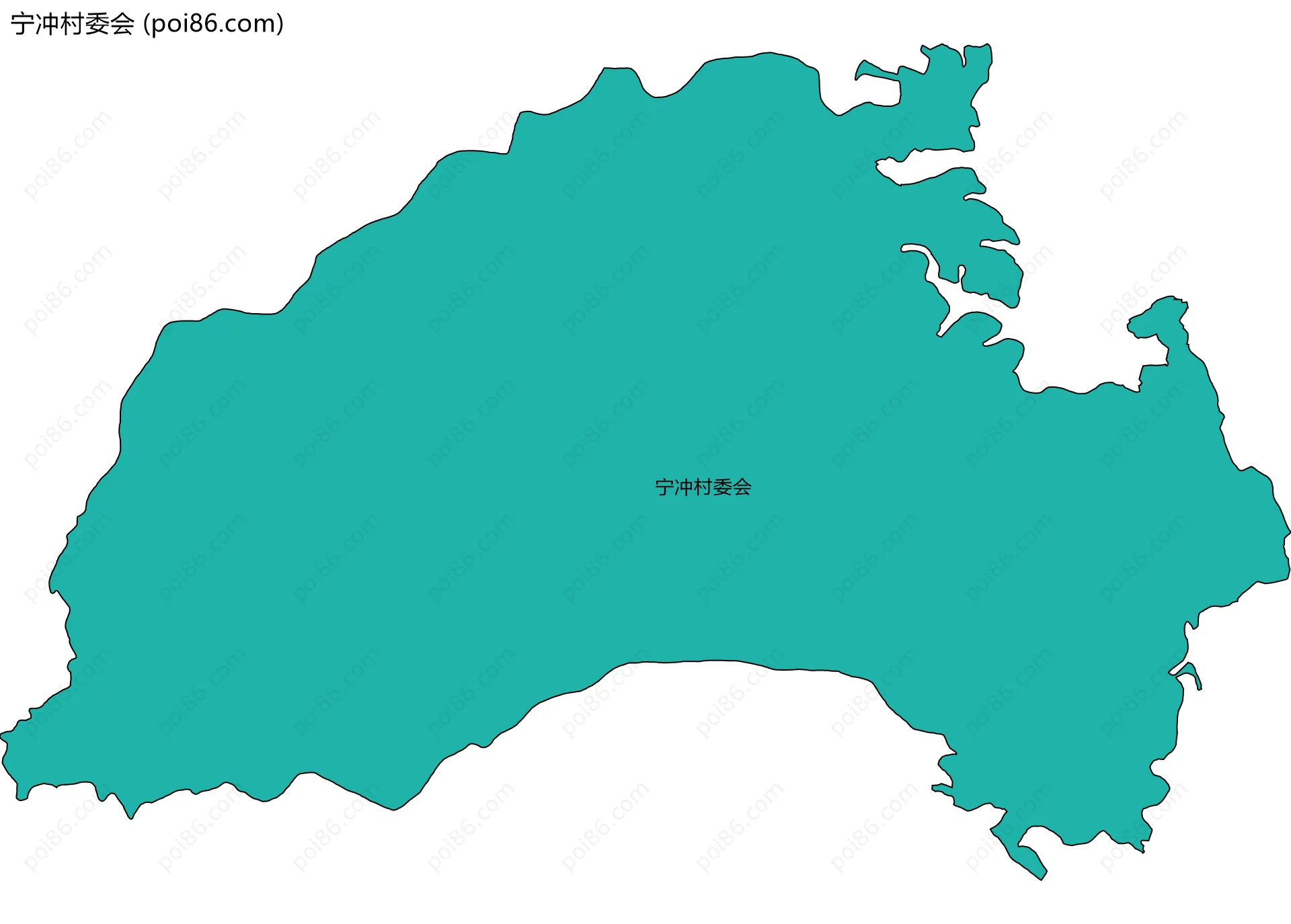 宁冲村委会边界地图