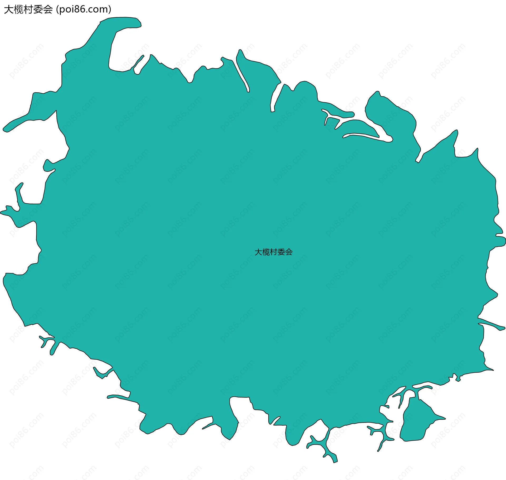 大榄村委会边界地图