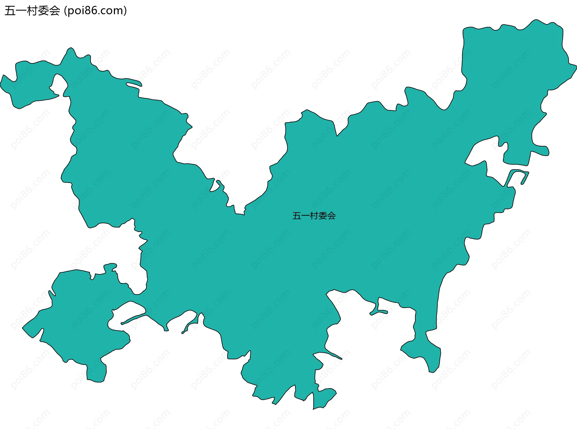 五一村委会边界地图
