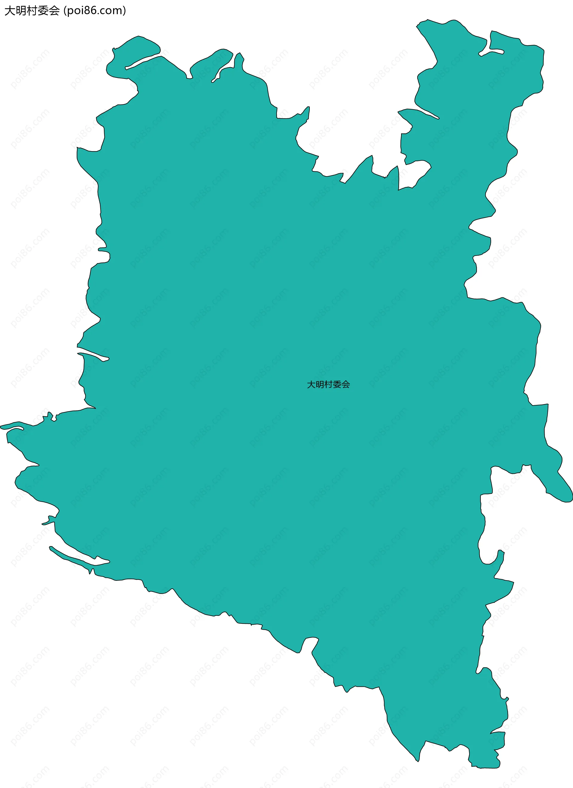 大明村委会边界地图