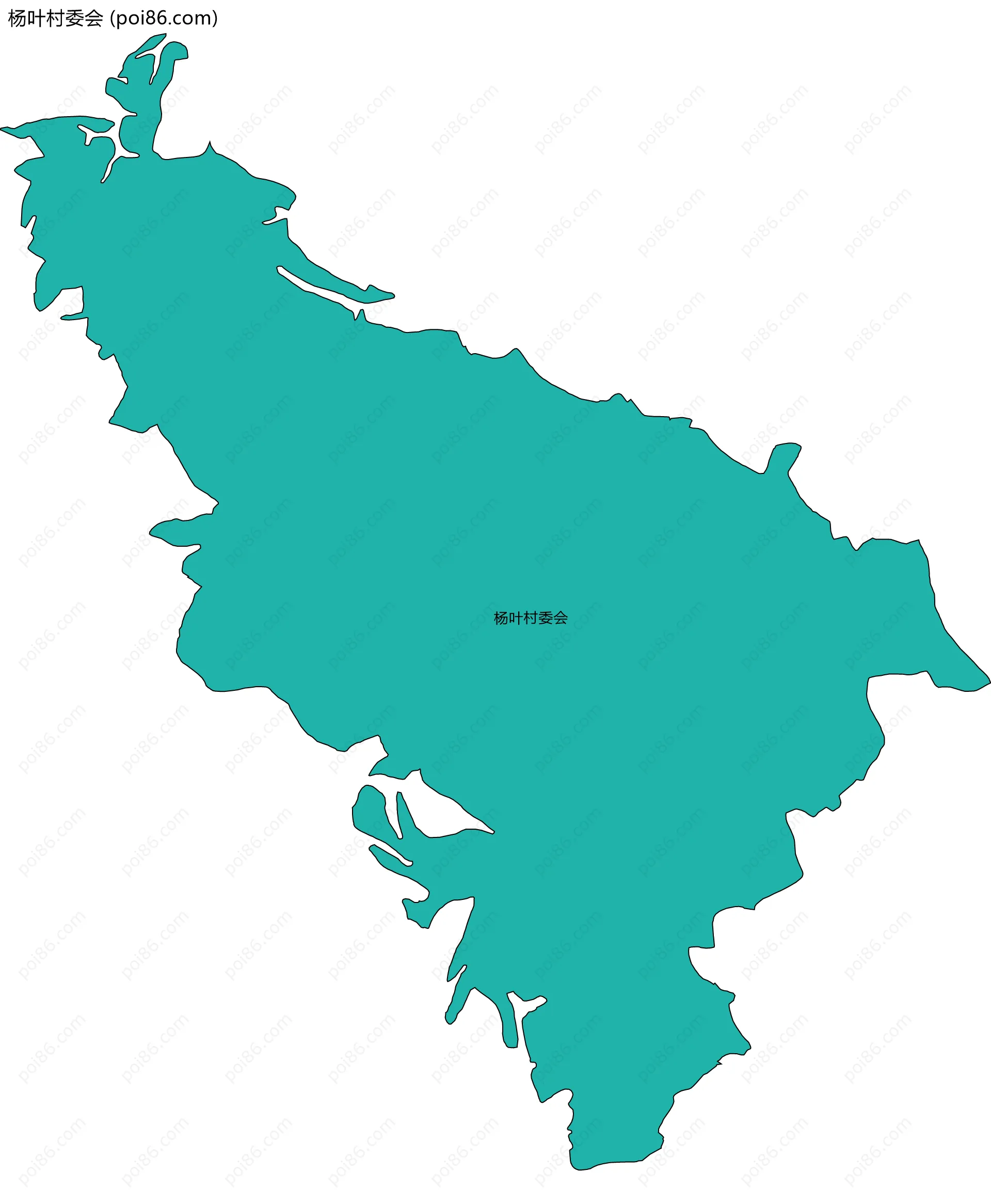 杨叶村委会边界地图
