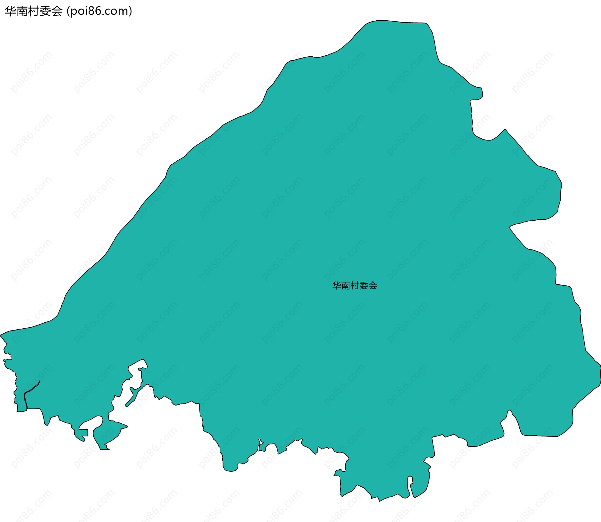 华南村委会边界地图
