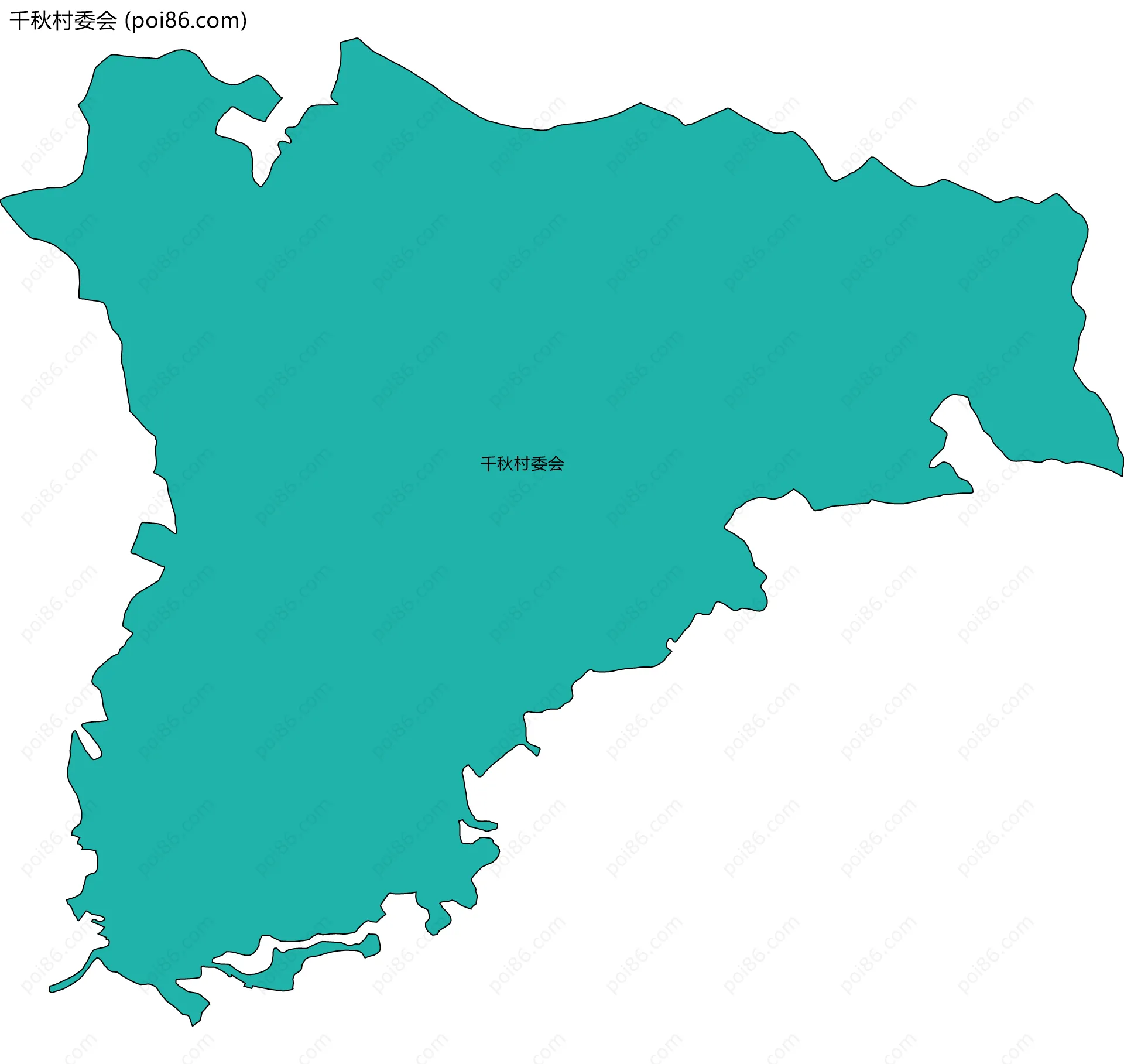 千秋村委会边界地图