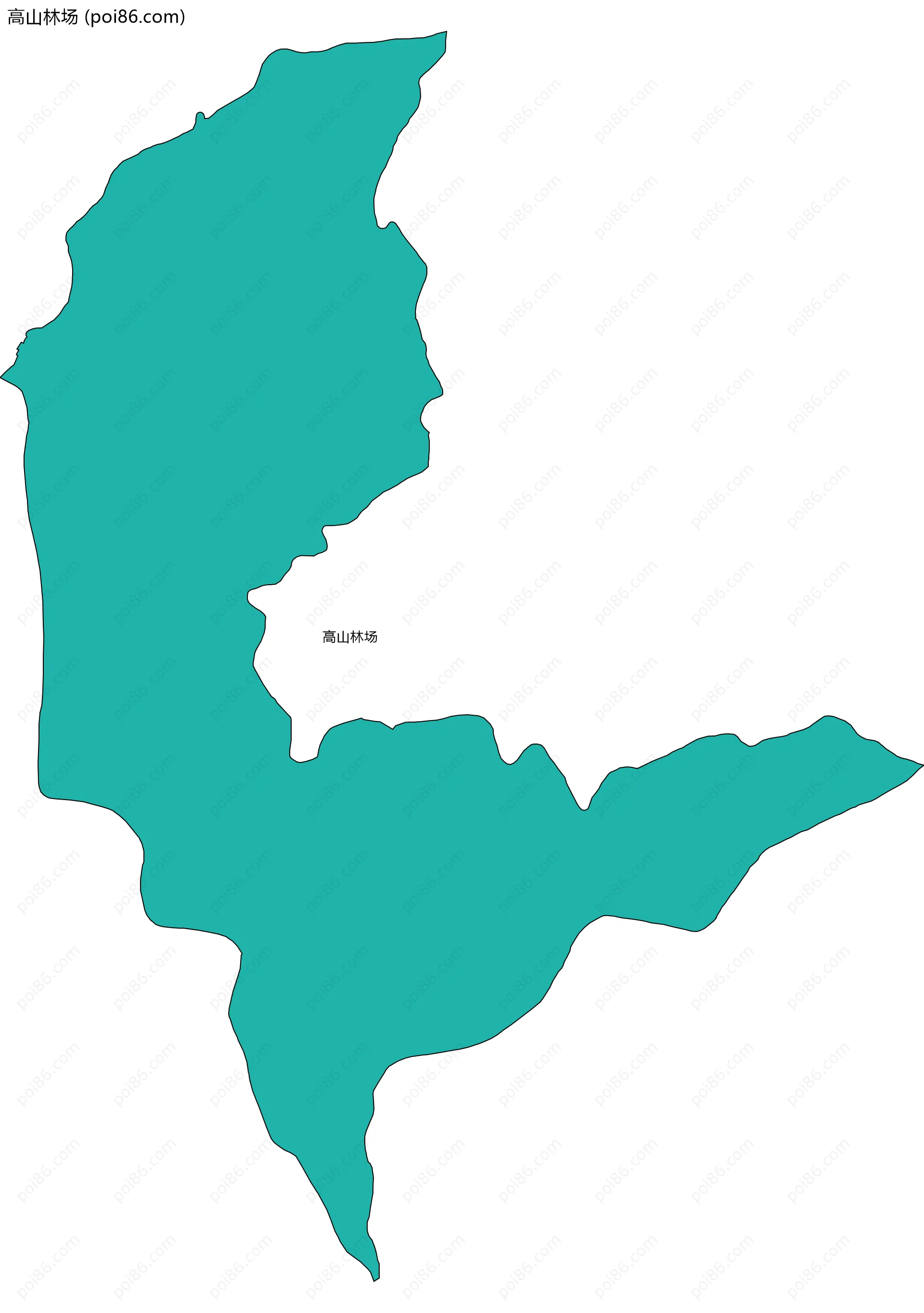高山林场边界地图