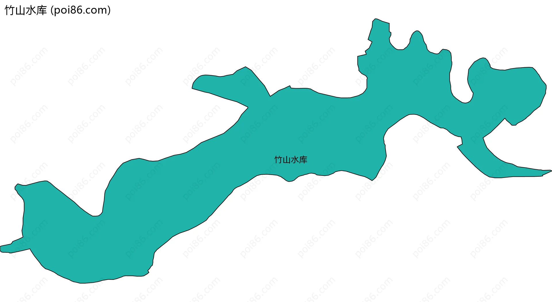 竹山水库边界地图