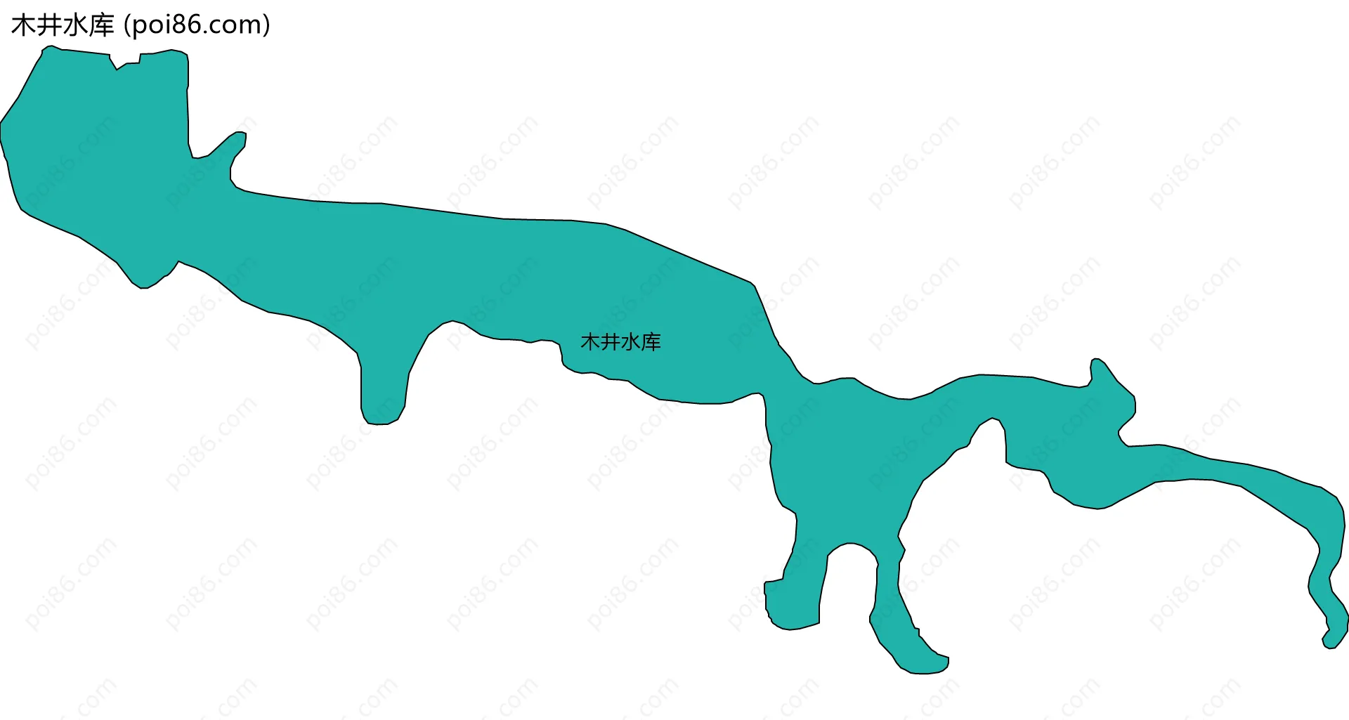 木井水库边界地图