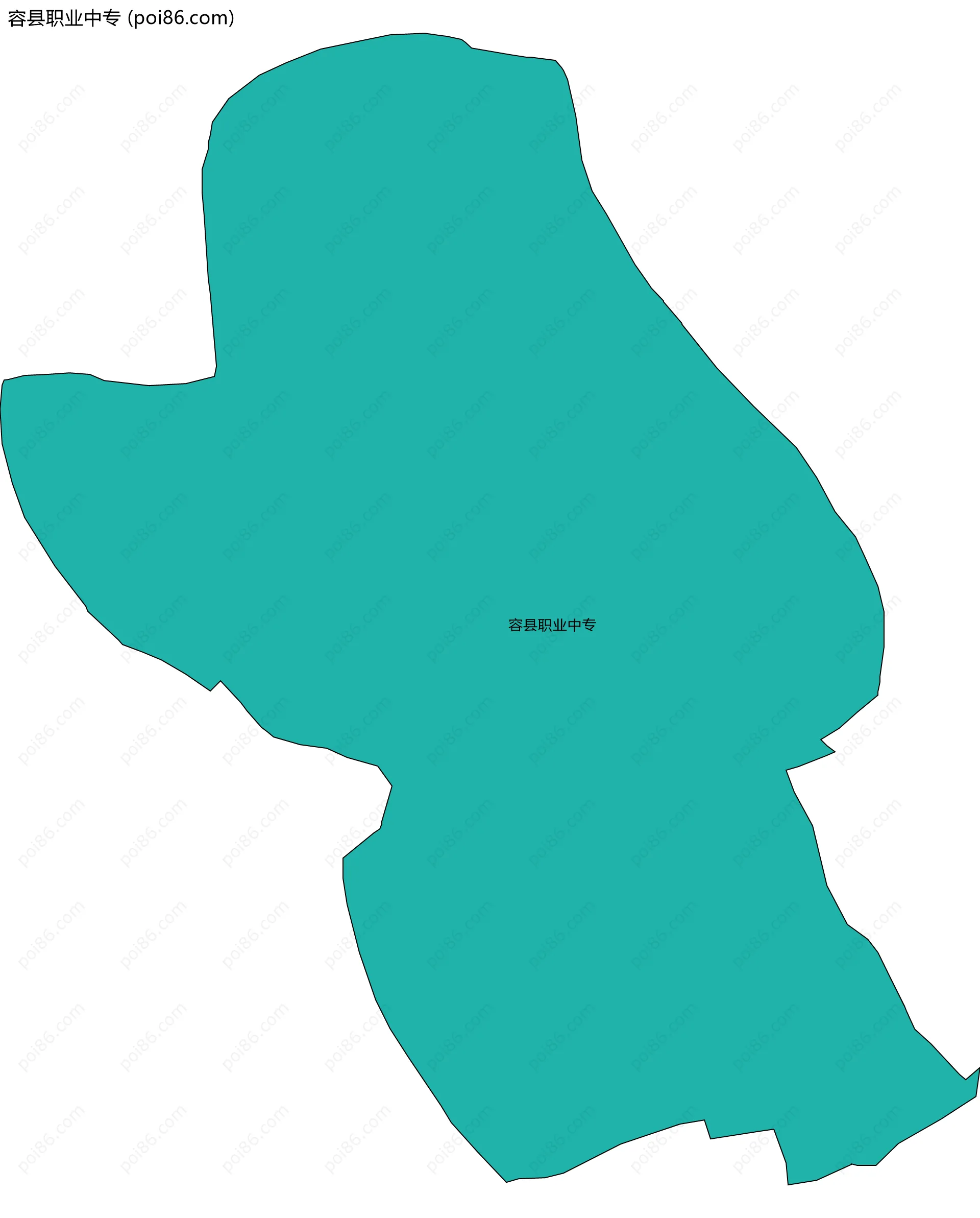 容县职业中专边界地图