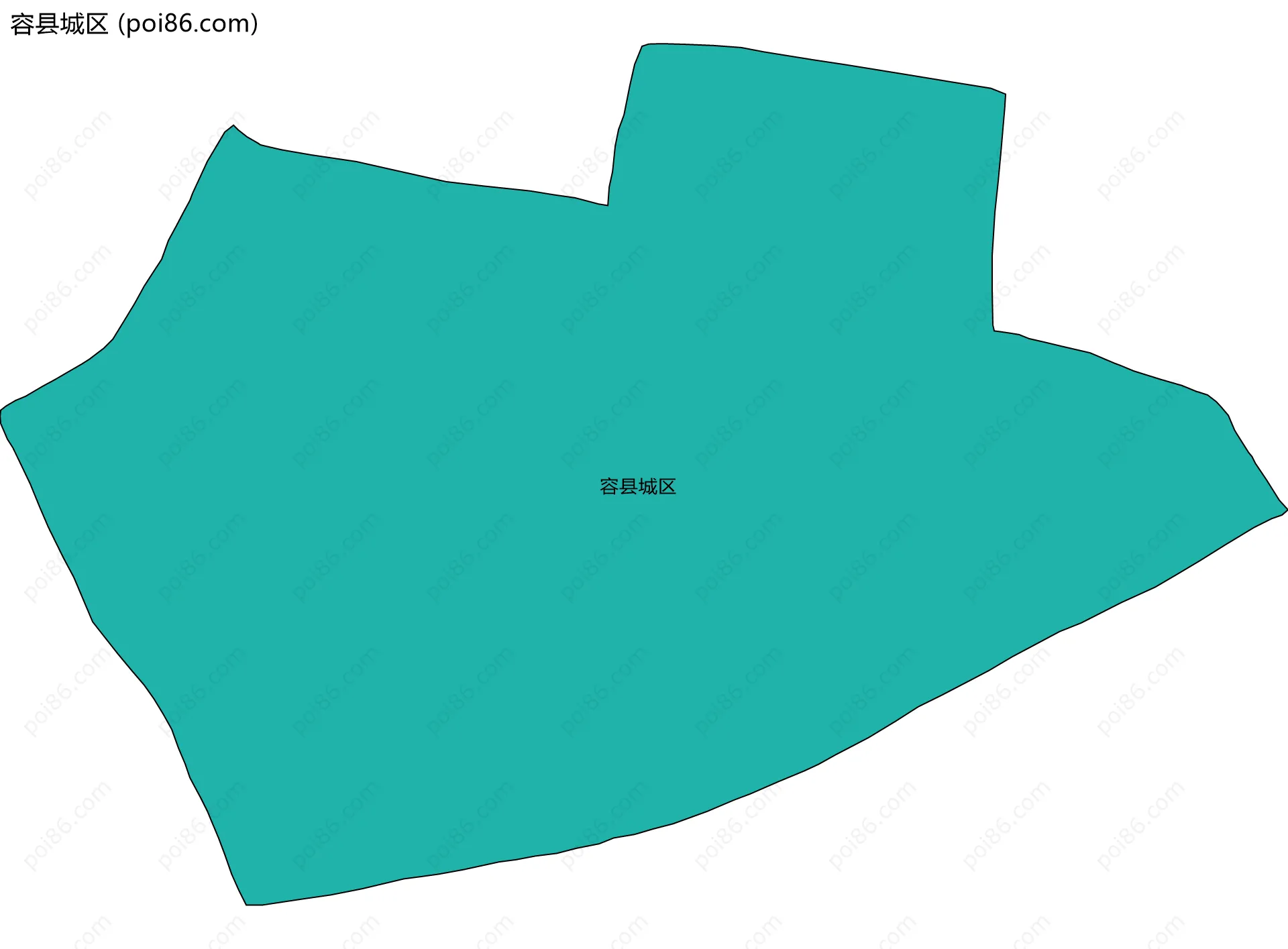 容县城区边界地图