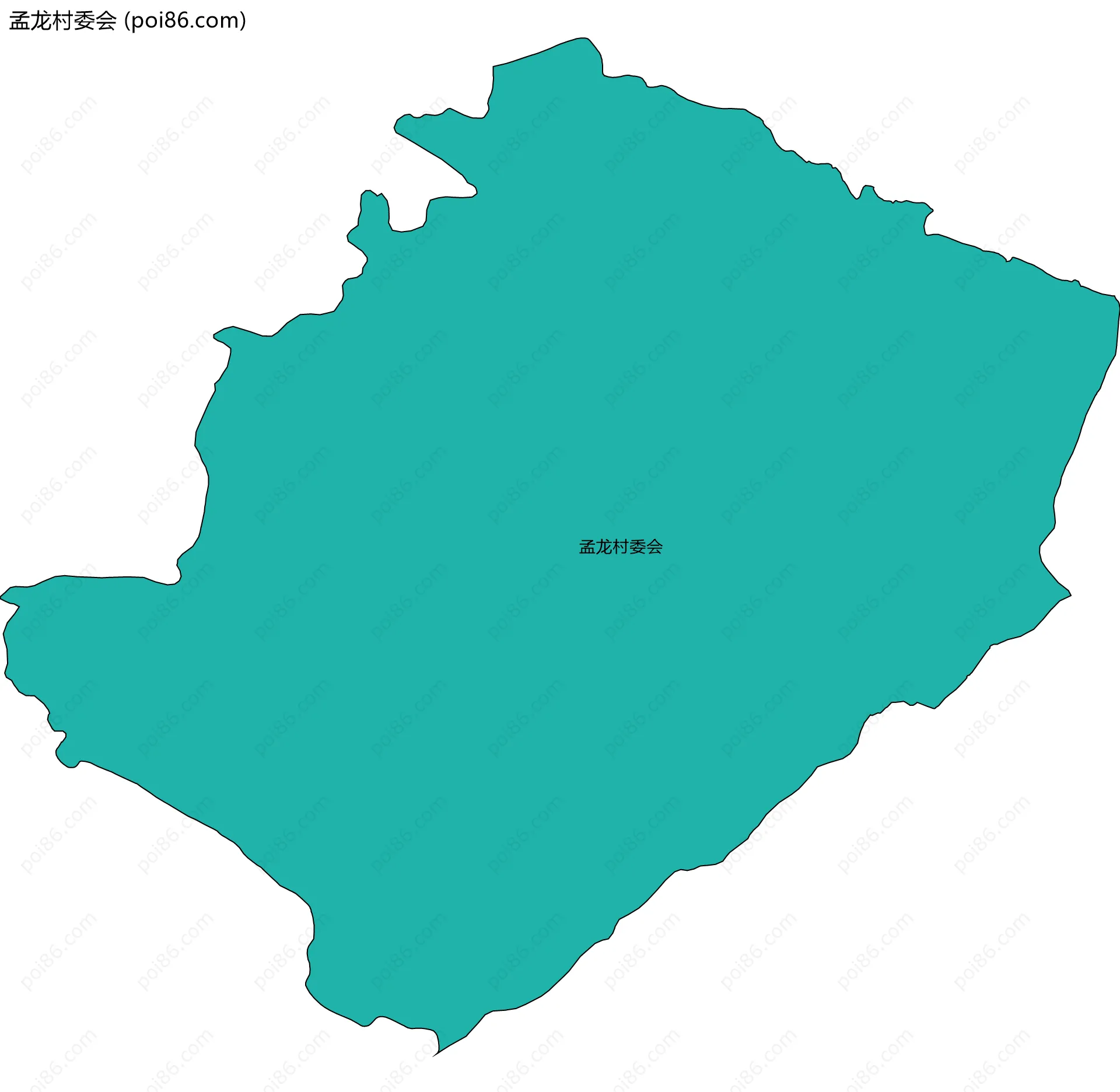 孟龙村委会边界地图