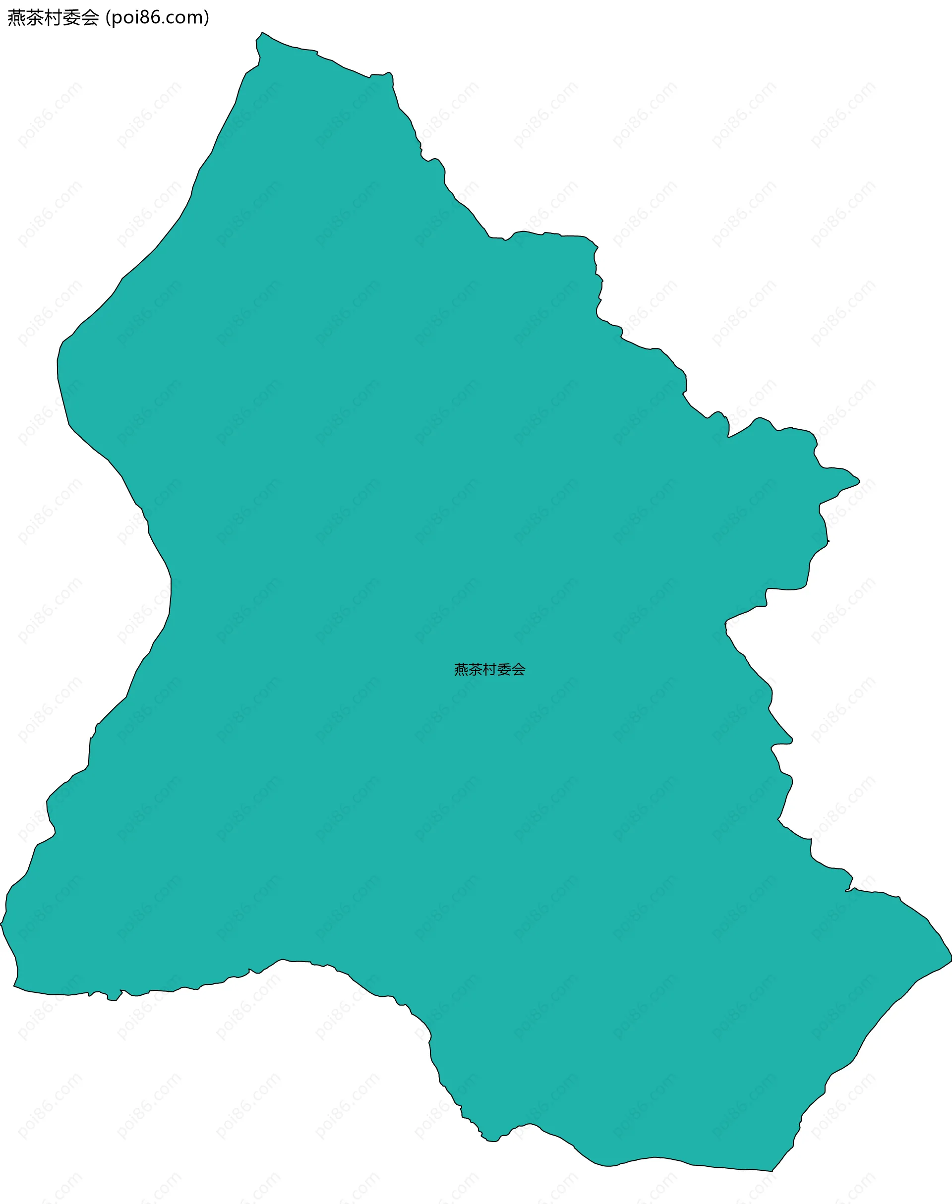 燕茶村委会边界地图