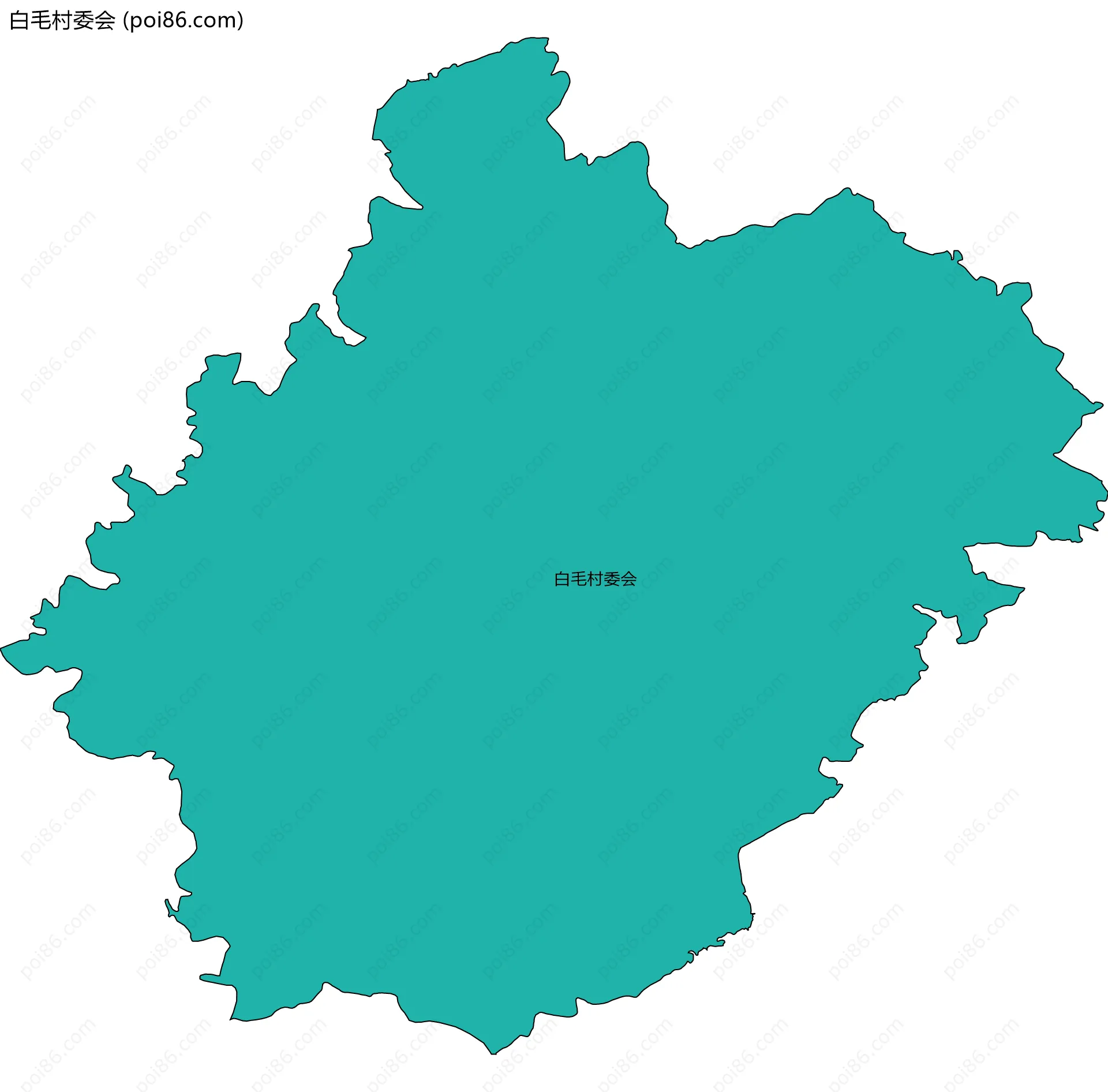 白毛村委会边界地图