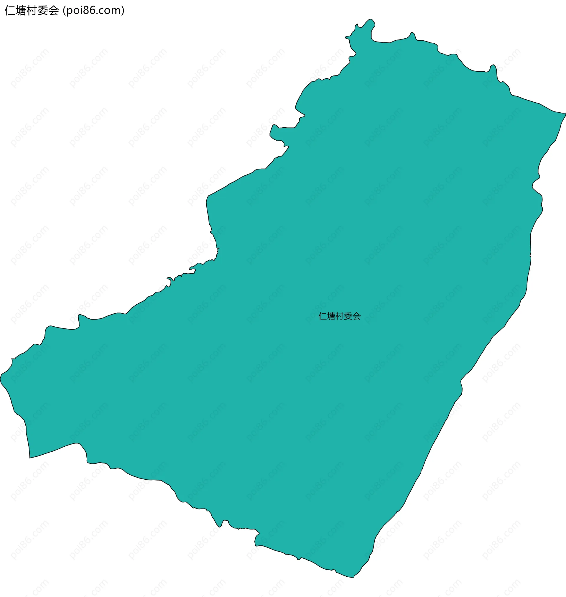 仁塘村委会边界地图